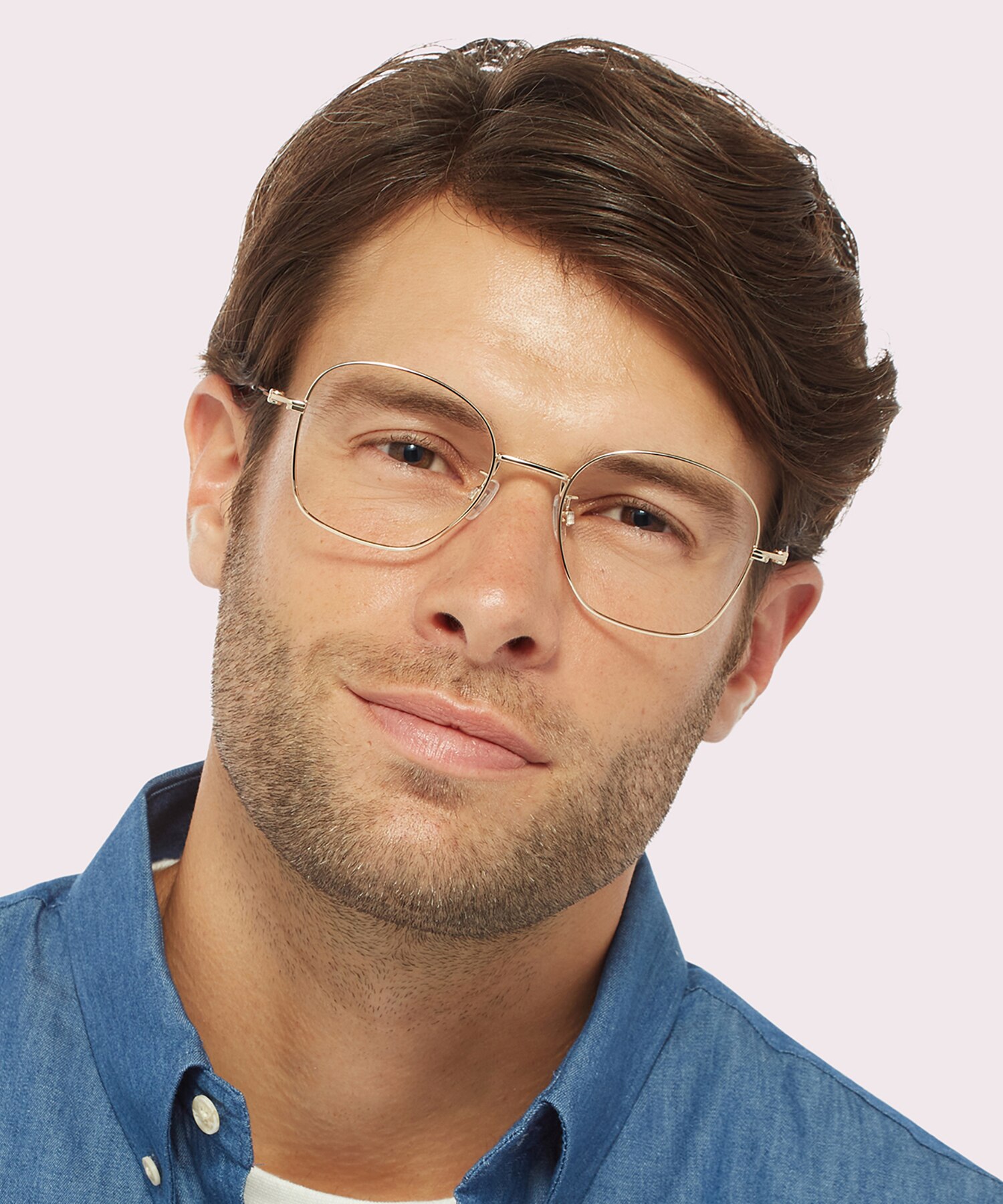 TJ 0072/F Gold MetalEyeglass Frames for Men for Glasses Direct