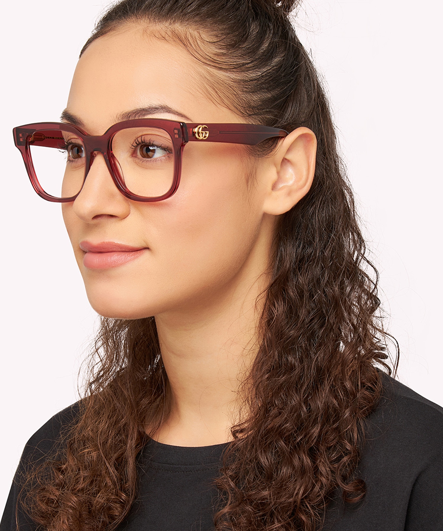GG0958O Burgundy AcetateEyeglass Frames for Women for Glasses Direct