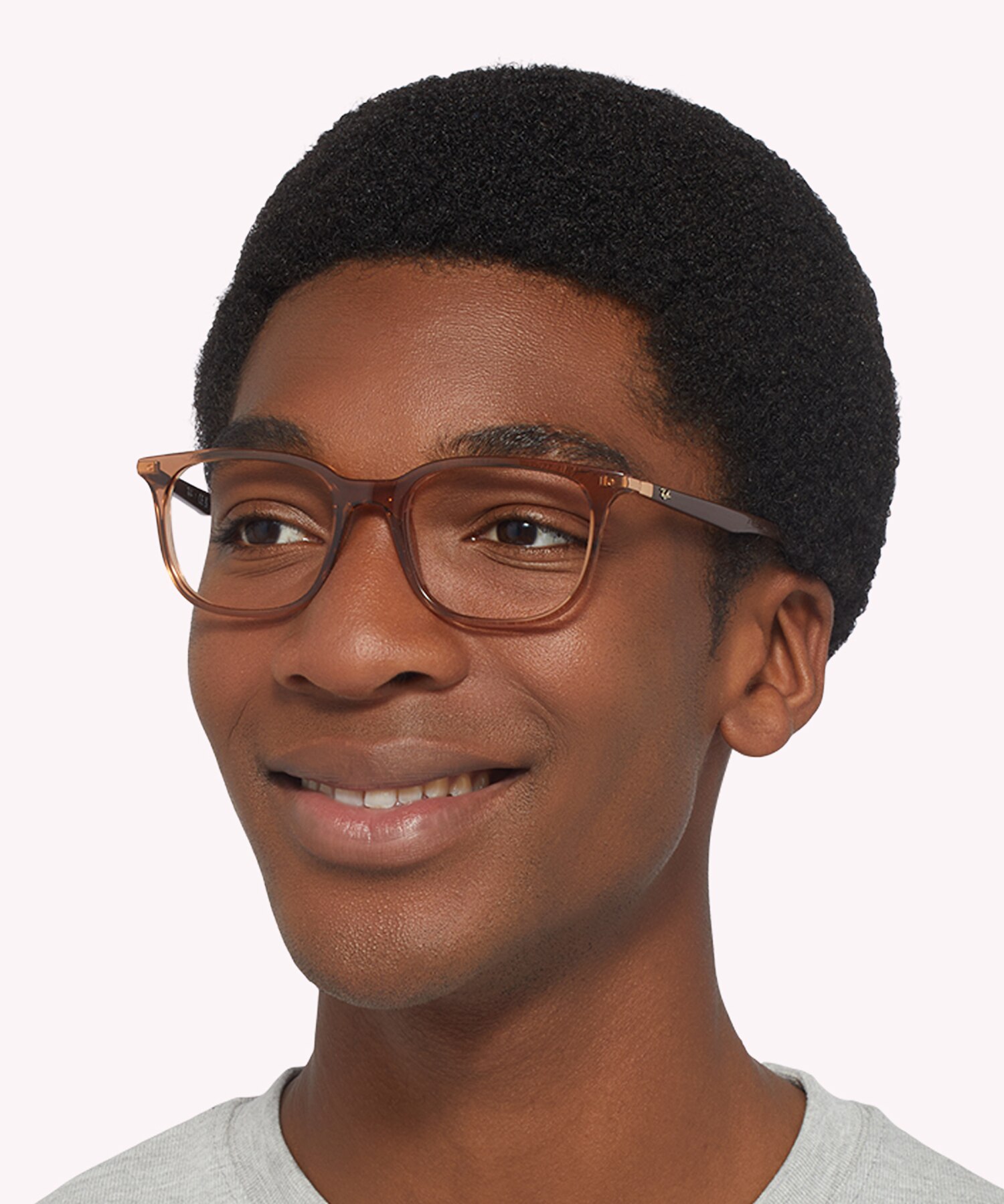 RB7211 Transparent Brown PlasticEyeglass Frames for Men for Glasses Direct