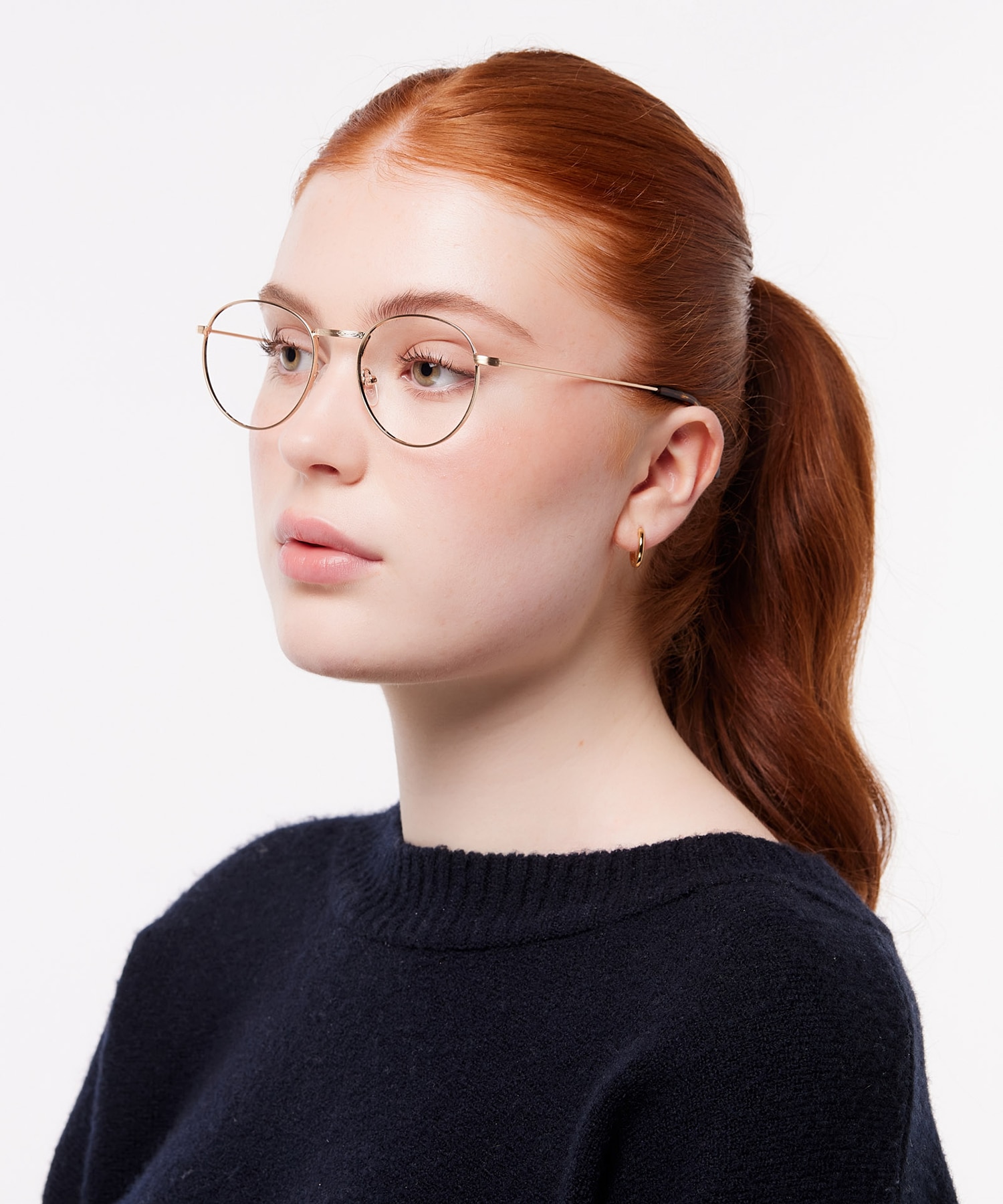 Camden Satin Gold MetalEyeglass Frames for Women for Glasses Direct