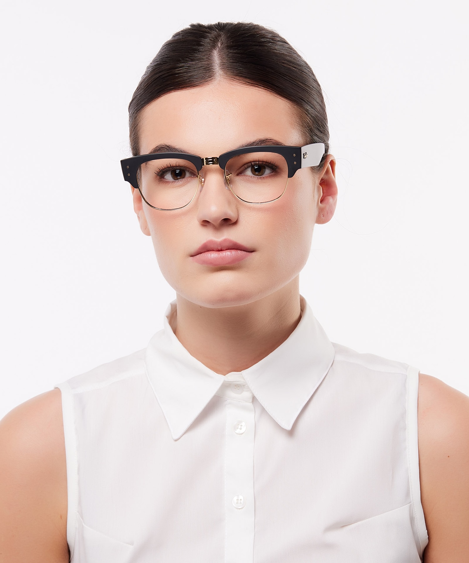 RB7316V Sand Black On Gold PlasticEyeglass Frames for Women for Glasses Direct