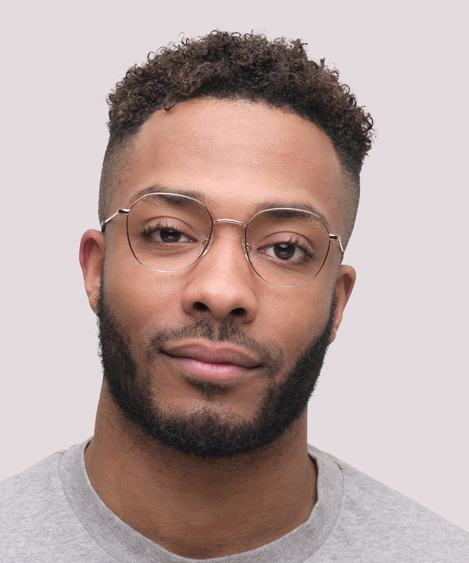 LV 1014 Gold MetalEyeglass Frames for Men for Glasses Direct