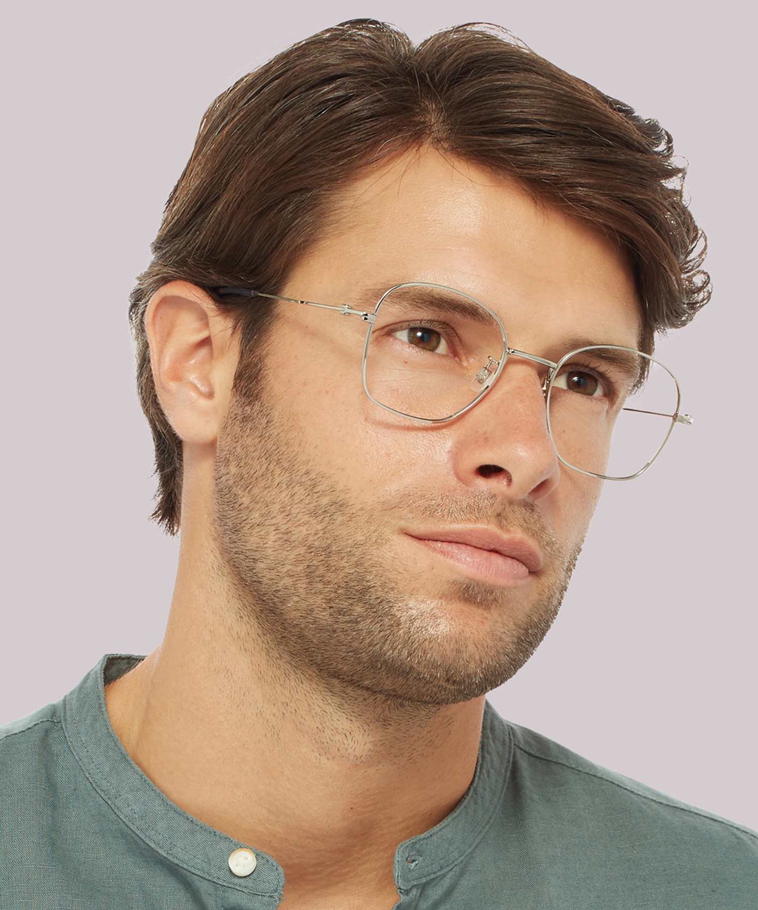 TJ 0072/F Silver MetalEyeglass Frames for Men for Glasses Direct
