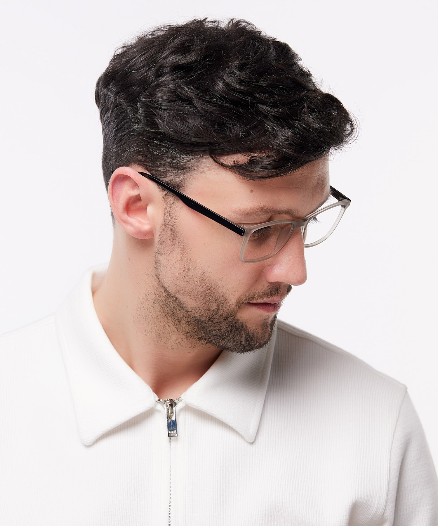Kennedy Light Grey PlasticEyeglass Frames for Men for Glasses Direct