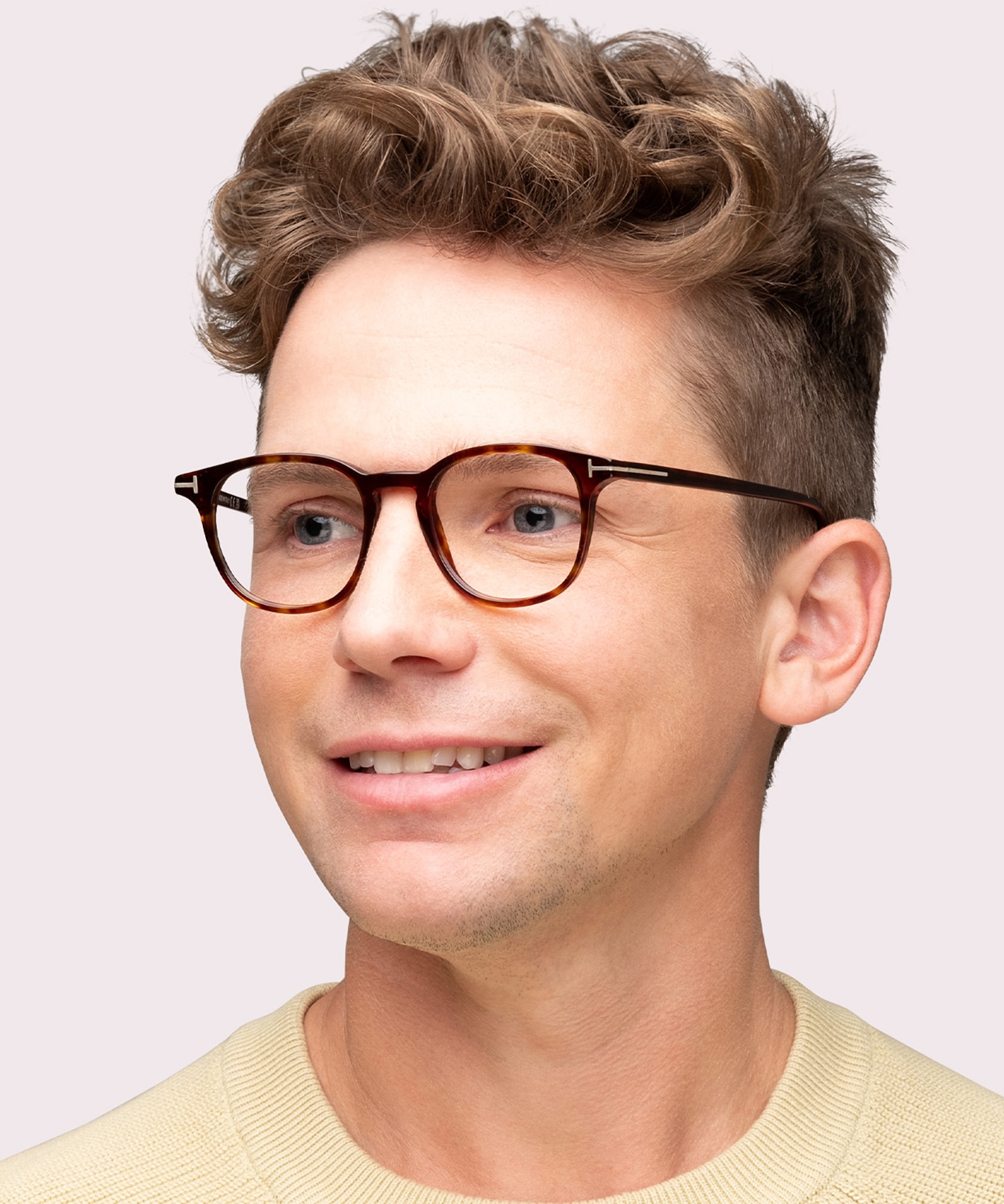 FT5832-B Tortoise Matte AcetateEyeglass Frames for Men for Glasses Direct