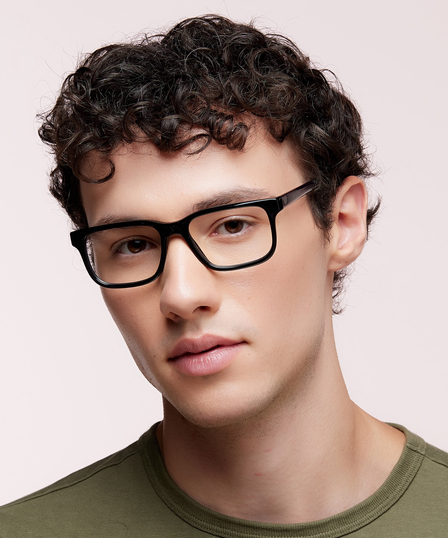 EA3218 Black AcetateEyeglass Frames for Men for Glasses Direct