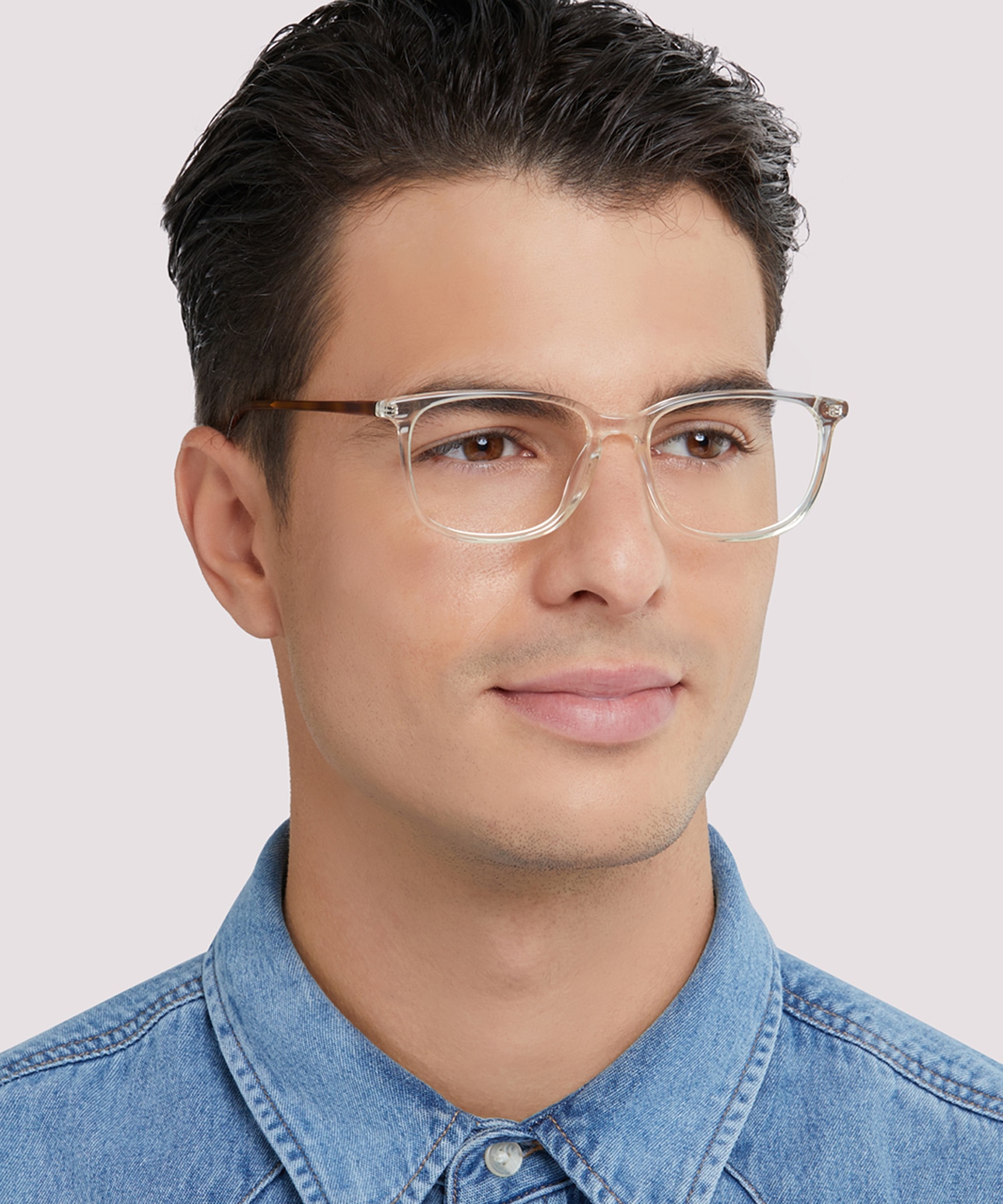 Lucas Clear & Brown AcetateEyeglass Frames for Men for Glasses Direct