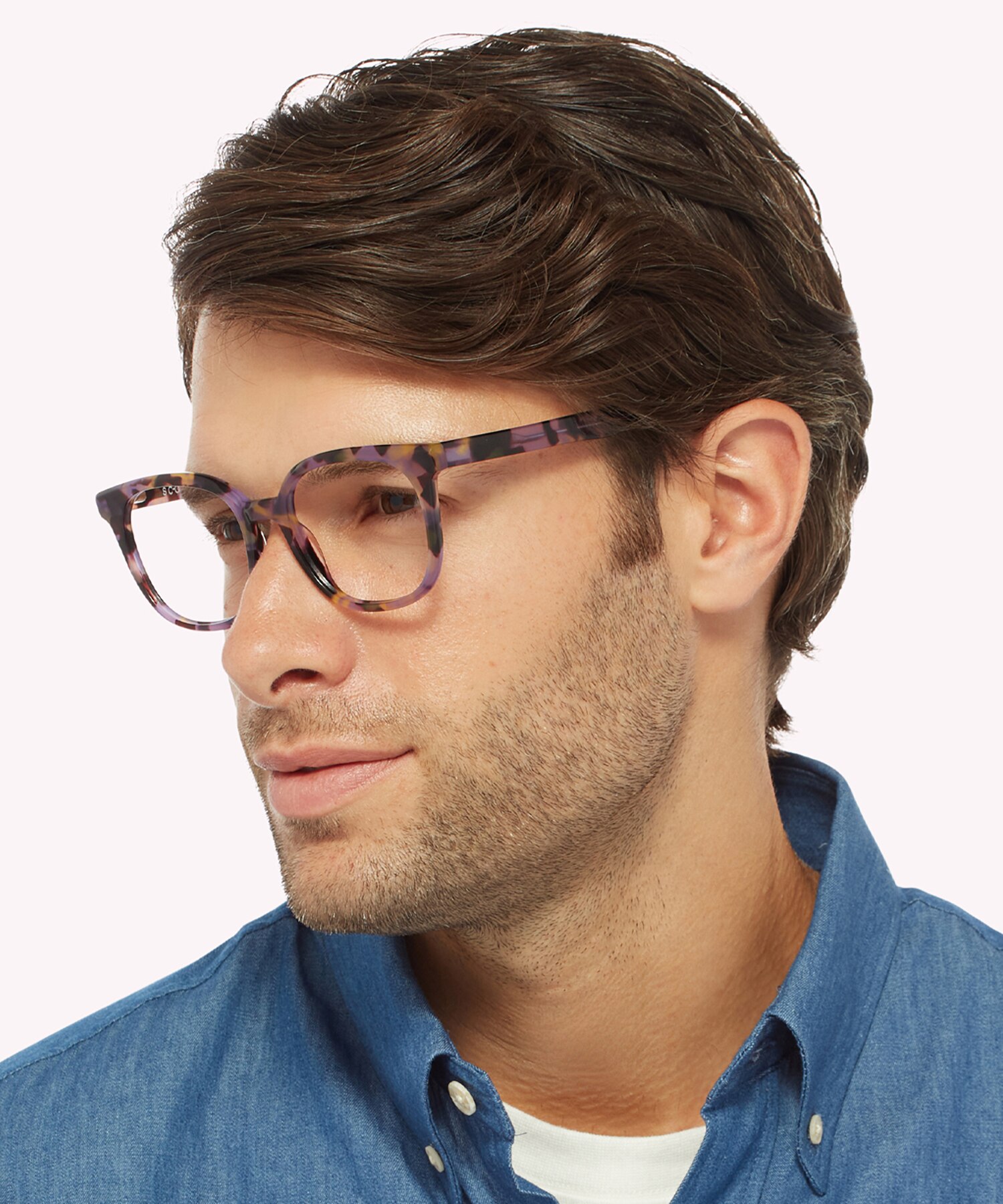 Freddie Mauve Havana AcetateEyeglass Frames for Men for Glasses Direct