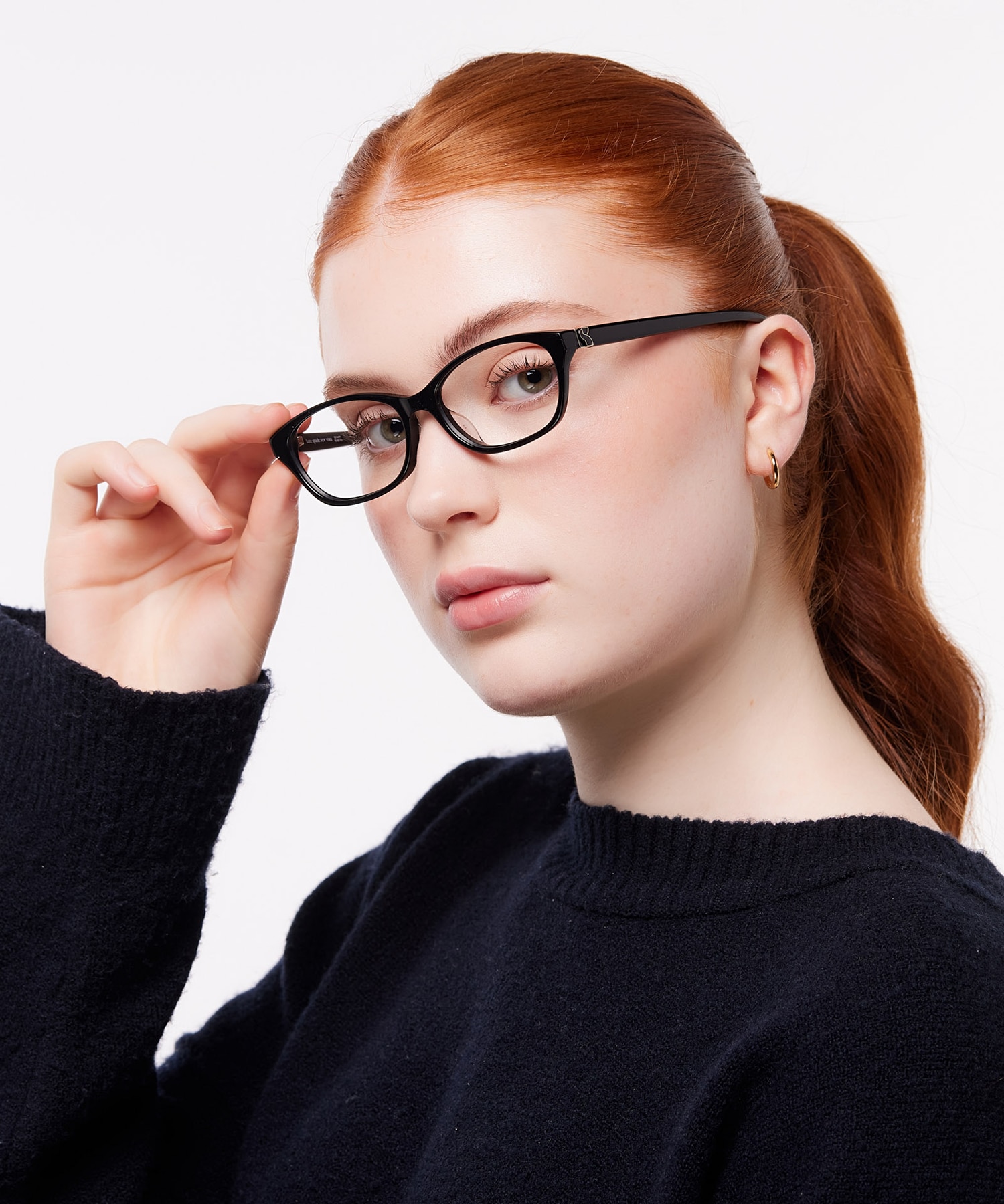 Conceta/FJ Black AcetateEyeglass Frames for Women for Glasses Direct