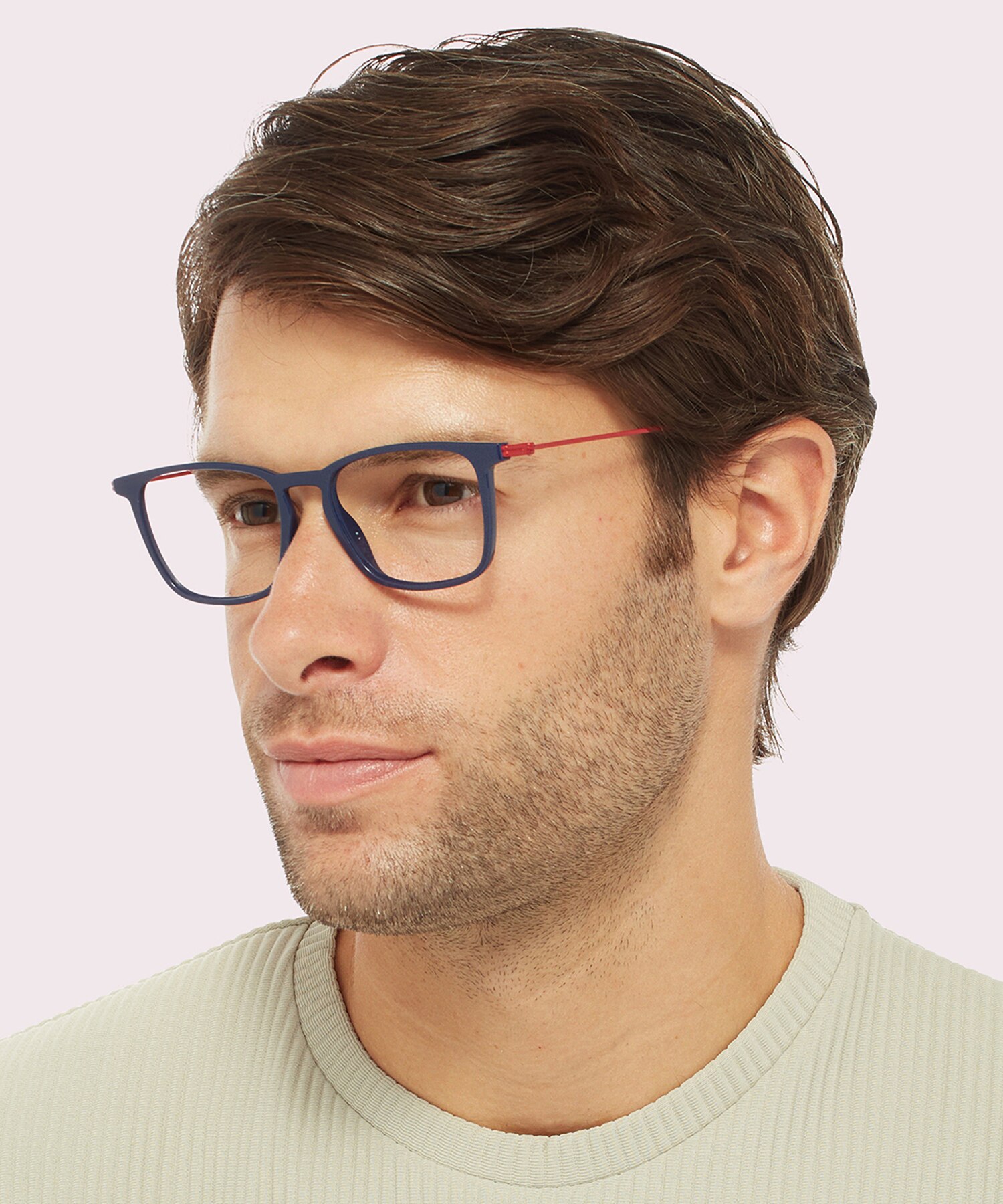 TJ 0061 Blue Red PlasticEyeglass Frames for Men for Glasses Direct