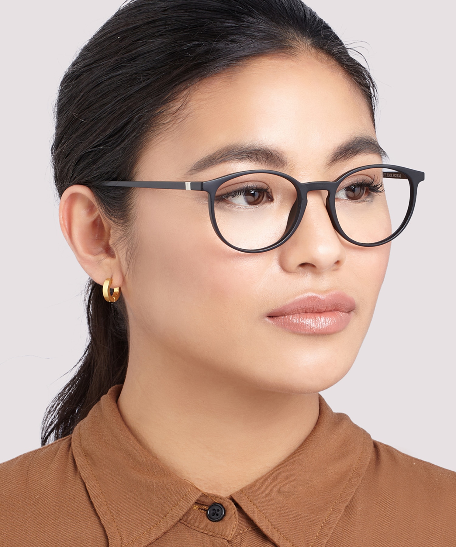 Boston Matte Black PlasticEyeglass Frames for Women for Glasses Direct