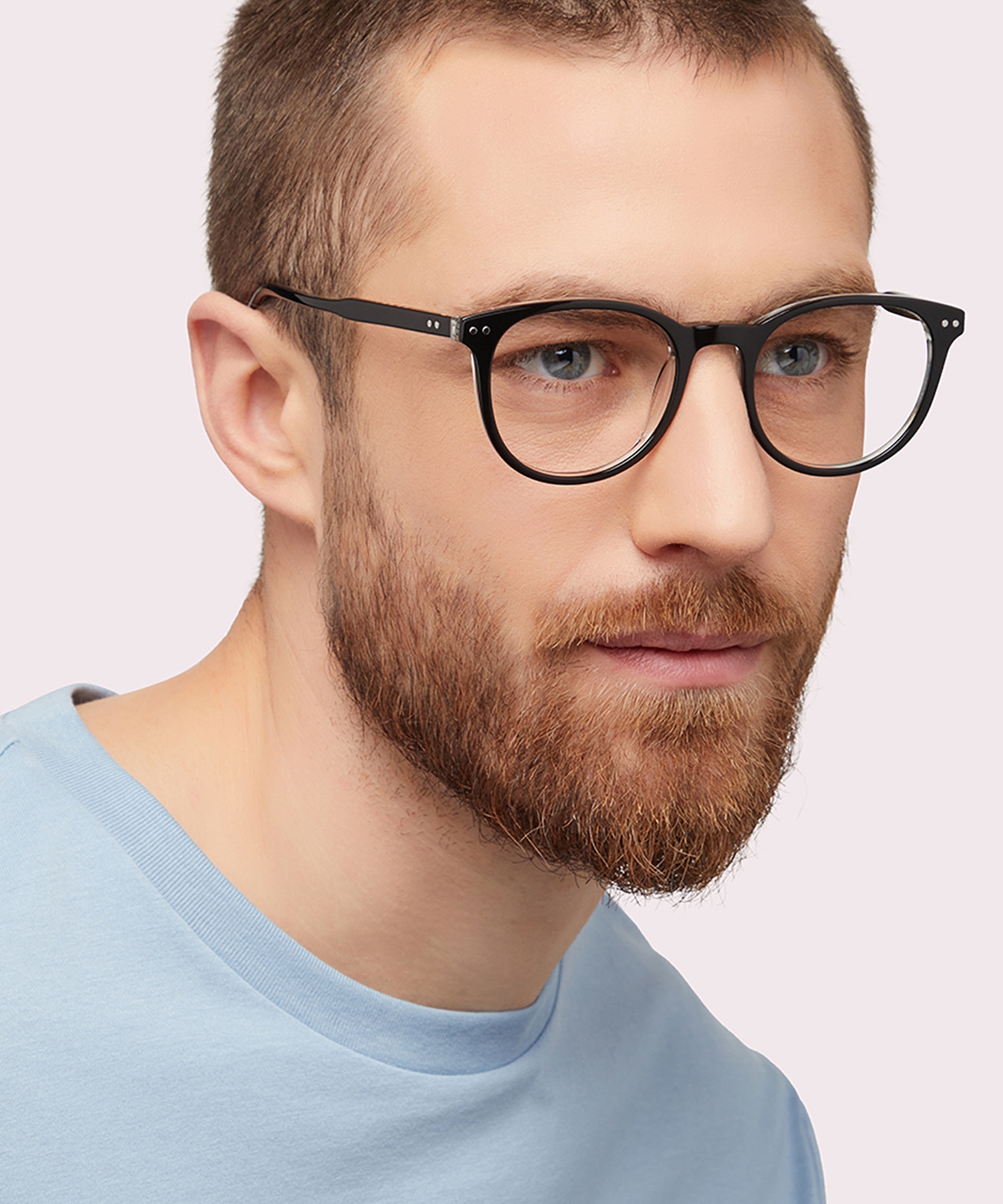 Dallas Shiny Black Crystal AcetateEyeglass Frames for Men for Glasses Direct