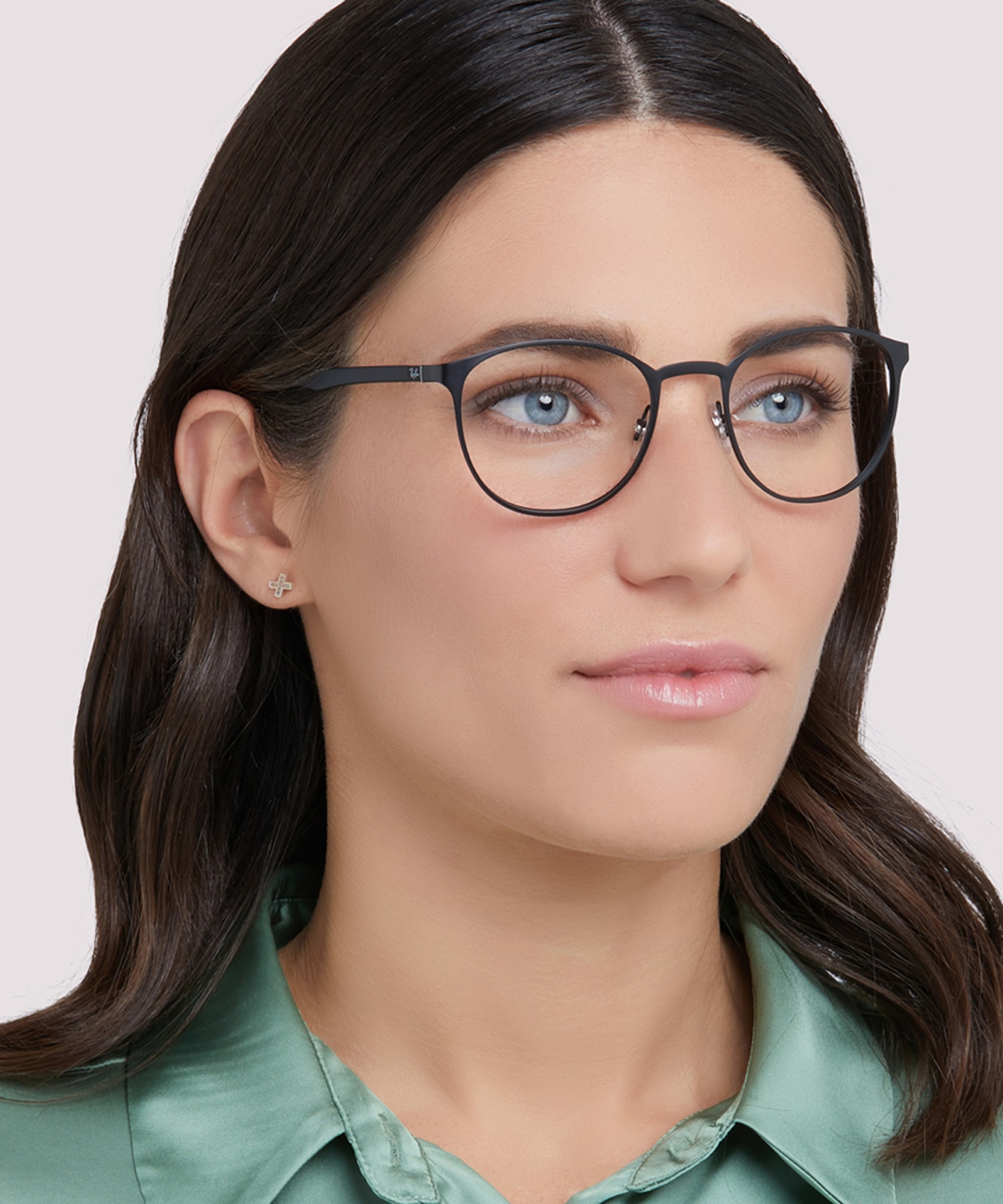RB6355 Optics Black MetalEyeglass Frames for Women for Glasses Direct