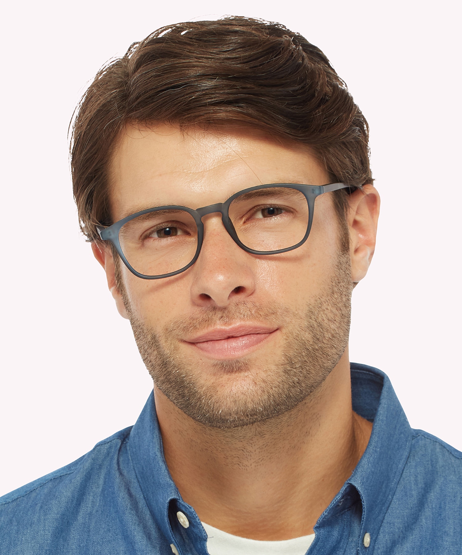 Dax Matte Dark Blue PlasticSunglass Frames for Men for Glasses Direct