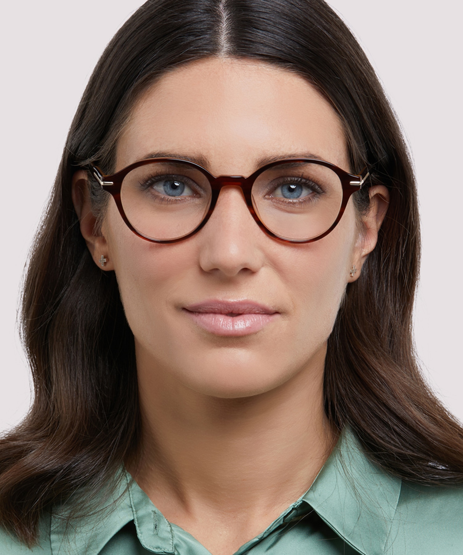 Canary Shiny Brown Horn AcetateEyeglass Frames for Women for Glasses Direct