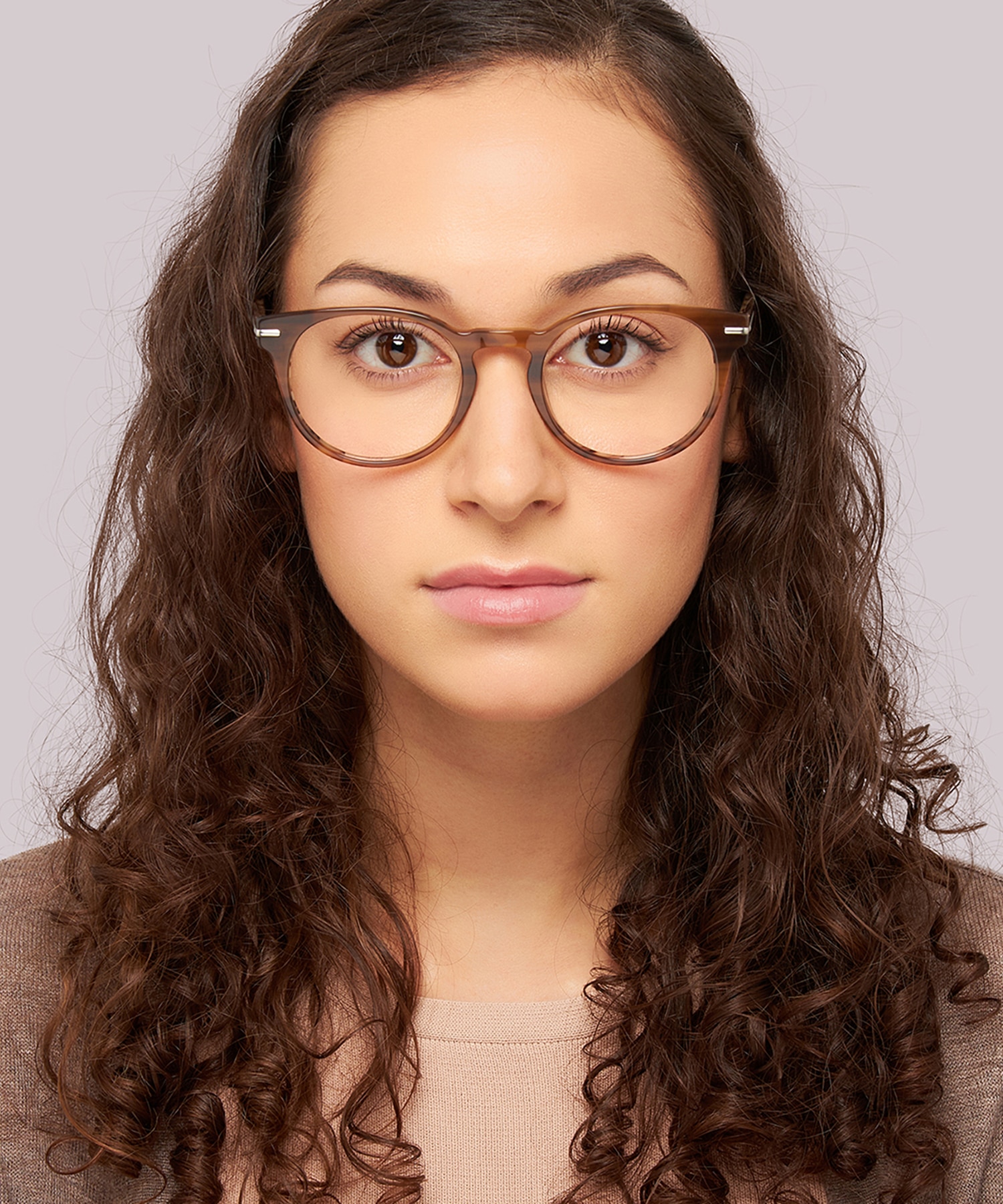 Dalston Shiny Brown Horn AcetateEyeglass Frames for Women for Glasses Direct