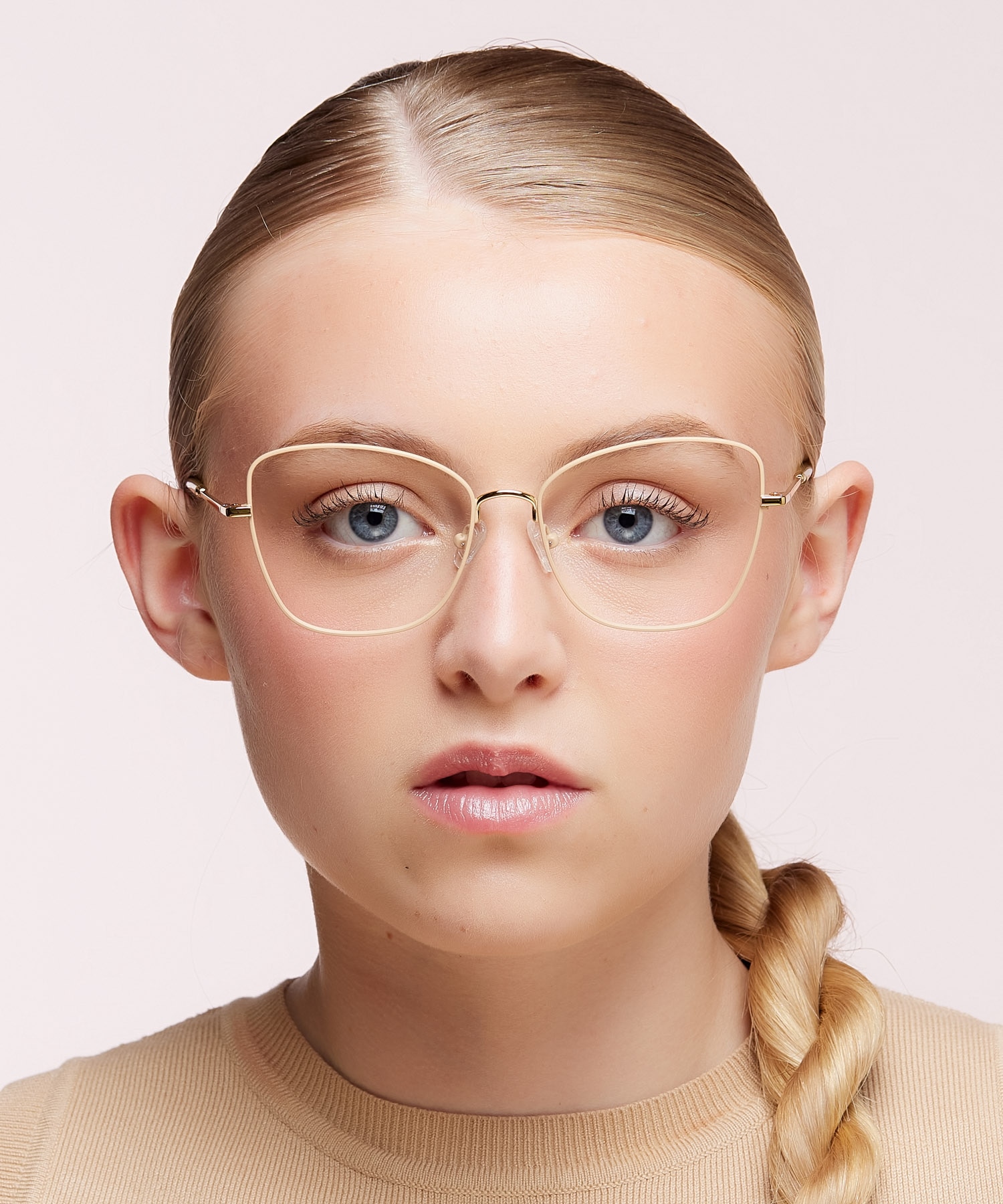 Roma Cream MetalEyeglass Frames for Women for Glasses Direct