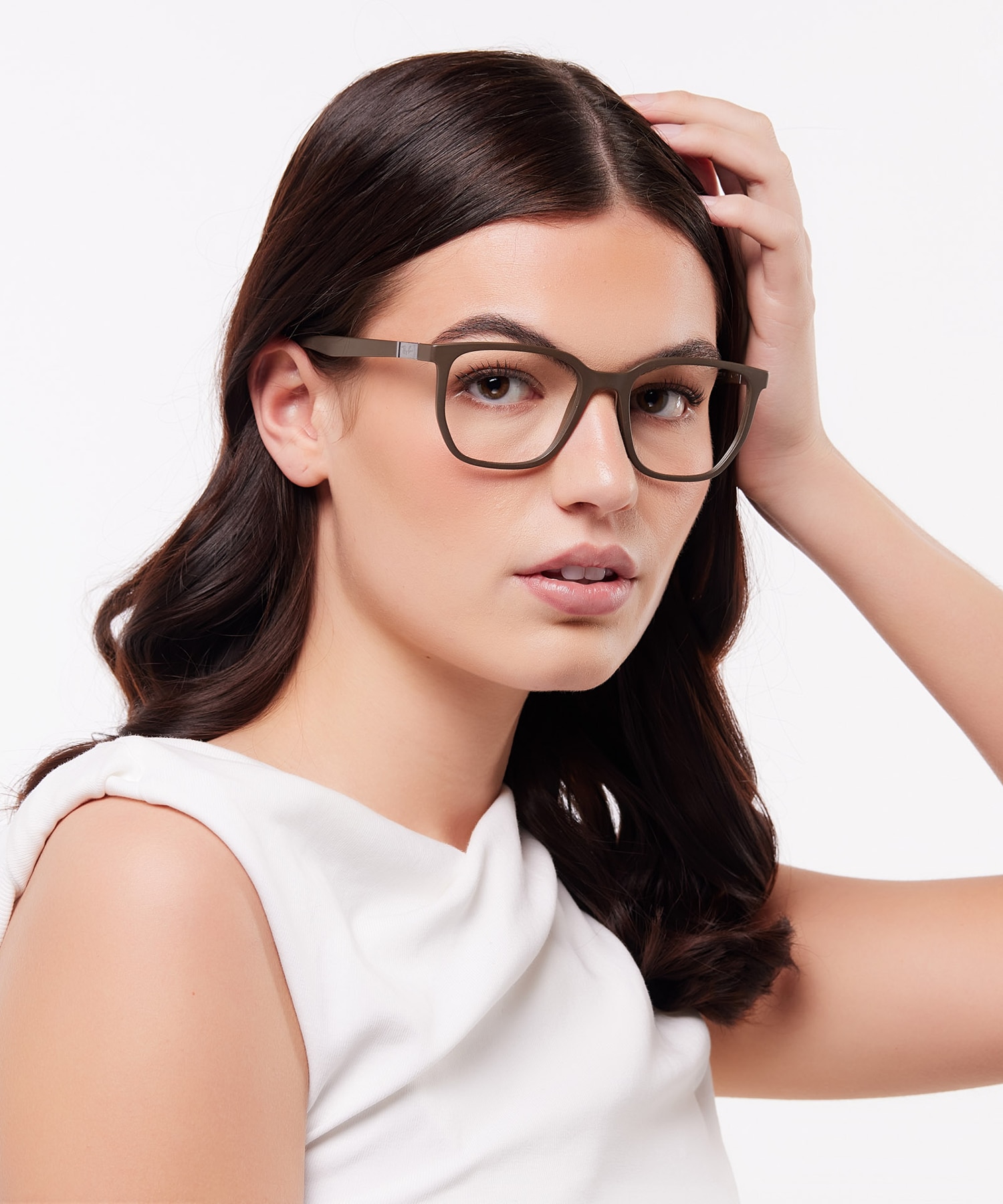 RB7235 Sand Brown PlasticEyeglass Frames for Women for Glasses Direct
