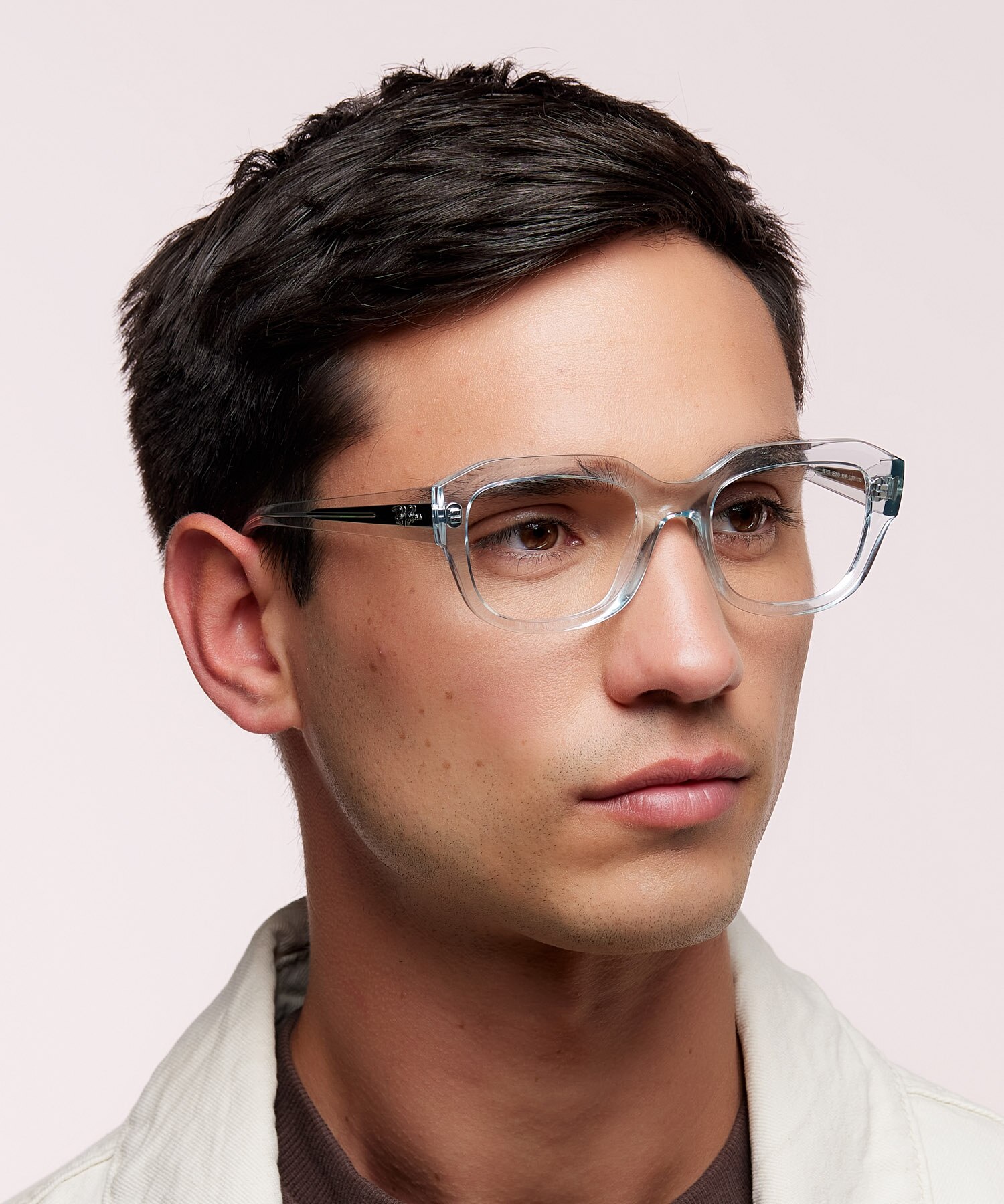 RB7225 Transparent Light Blue PlasticSunglass Frames for Men for Glasses Direct