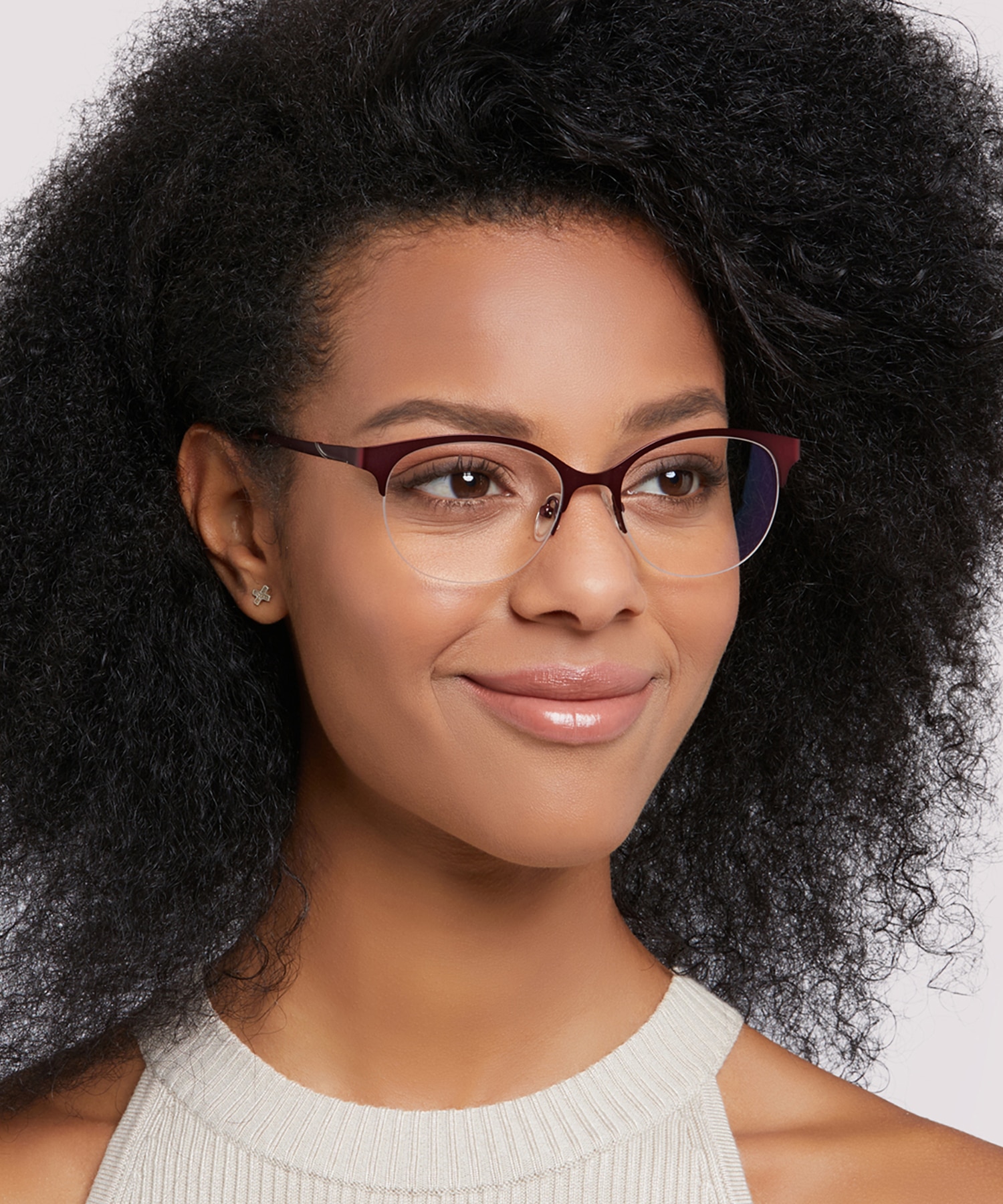 Scarlett Matte Red MetalEyeglass Frames for Women for Glasses Direct