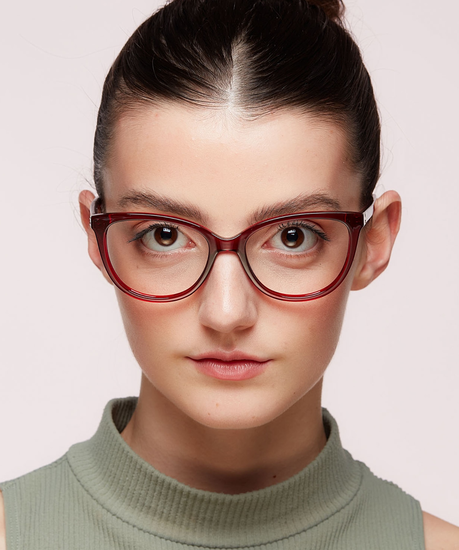 PLD D504 Burgundy PlasticEyeglass Frames for Women for Glasses Direct