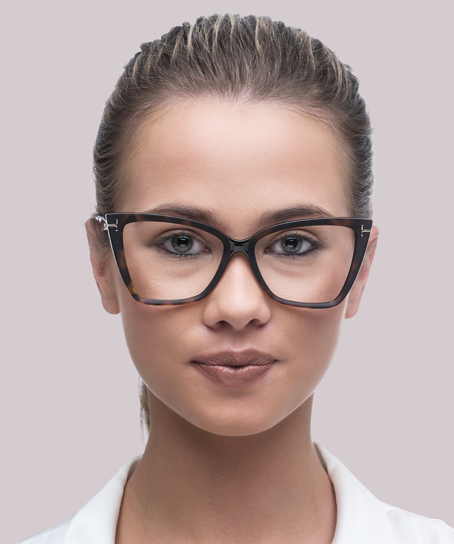 FT5844-B Tortoise Matte PlasticEyeglass Frames for Women for Glasses Direct