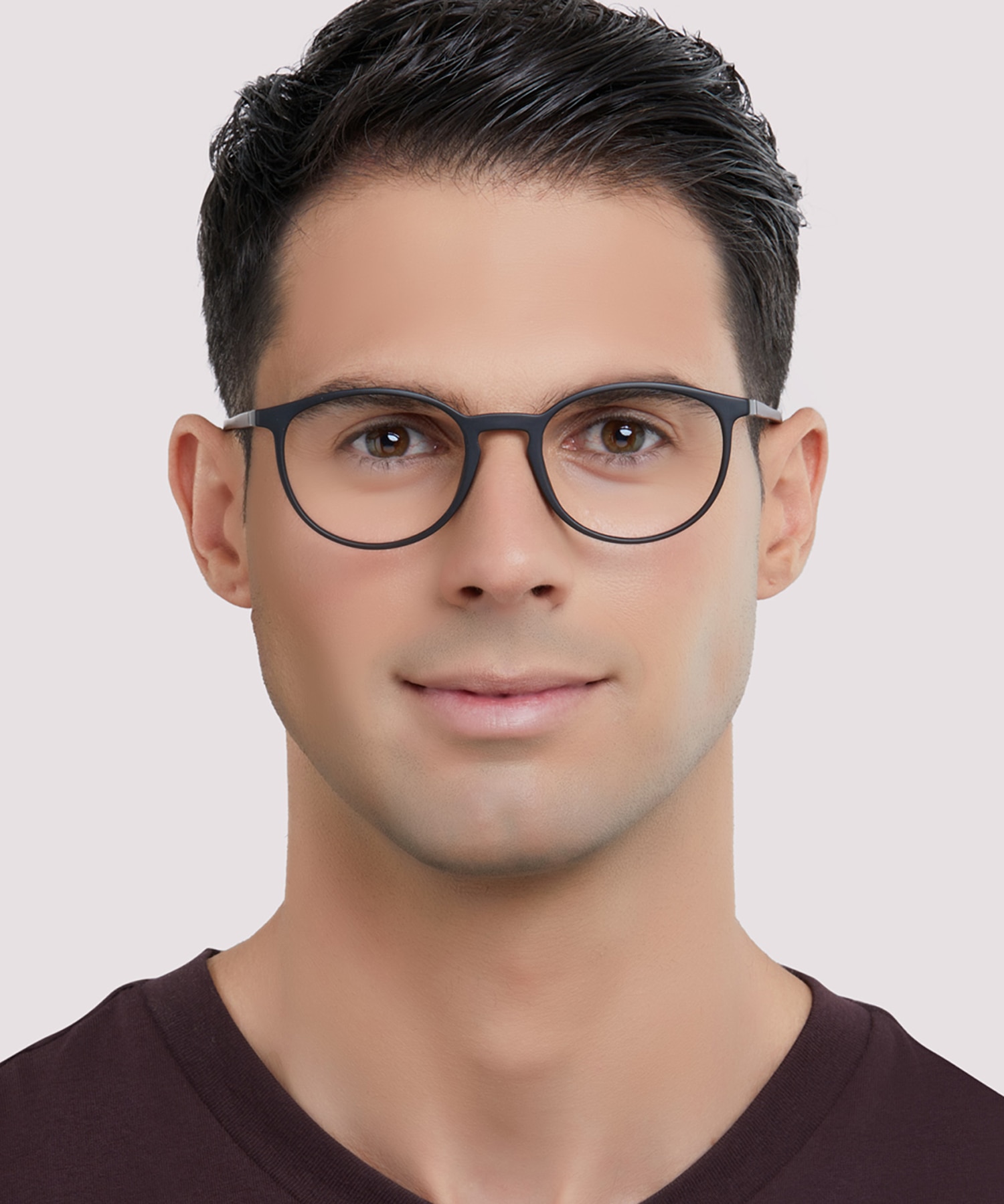 Boston Matte Black PlasticEyeglass Frames for Men for Glasses Direct