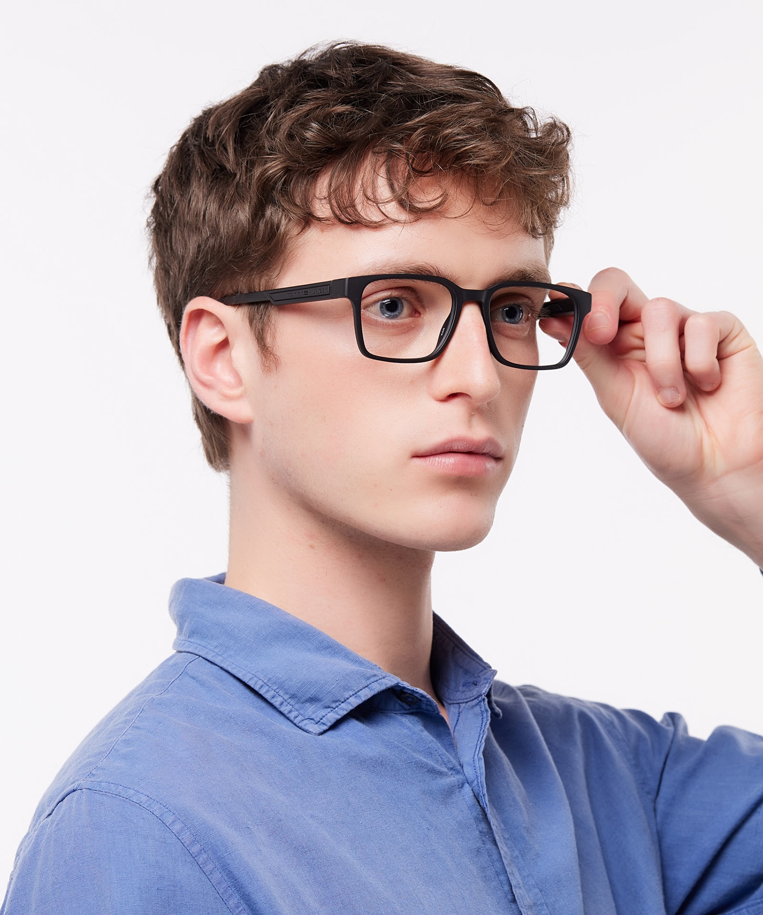 TH 2093 Black PlasticEyeglass Frames for Men for Glasses Direct