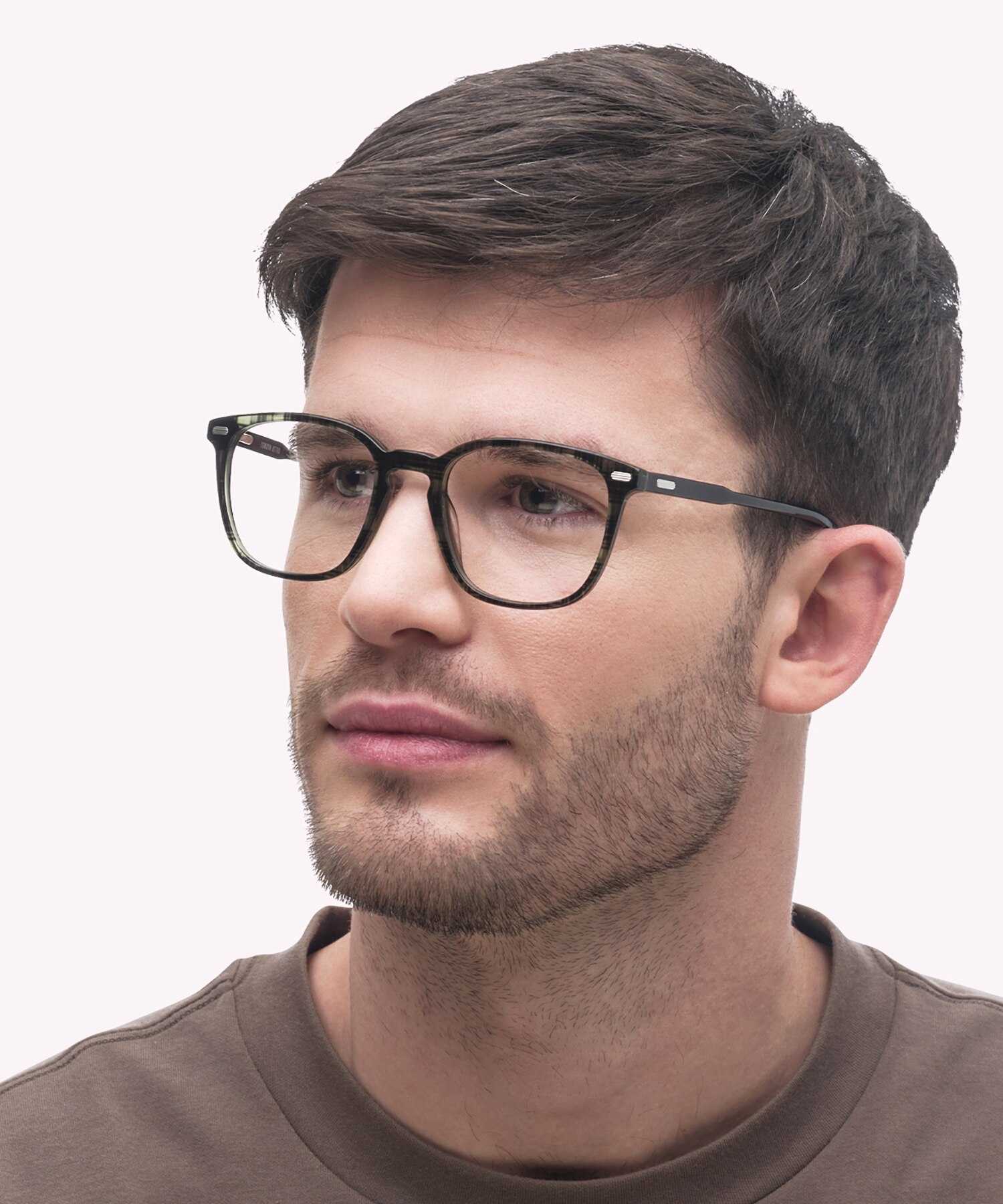 Harlesden Crystal Green Tartan AcetateEyeglass Frames for Men for Glasses Direct