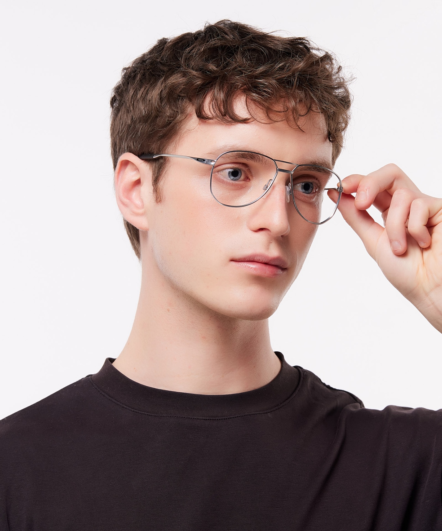 Contrail TI Polished Chrome TitaniumEyeglass Frames for Men for Glasses Direct