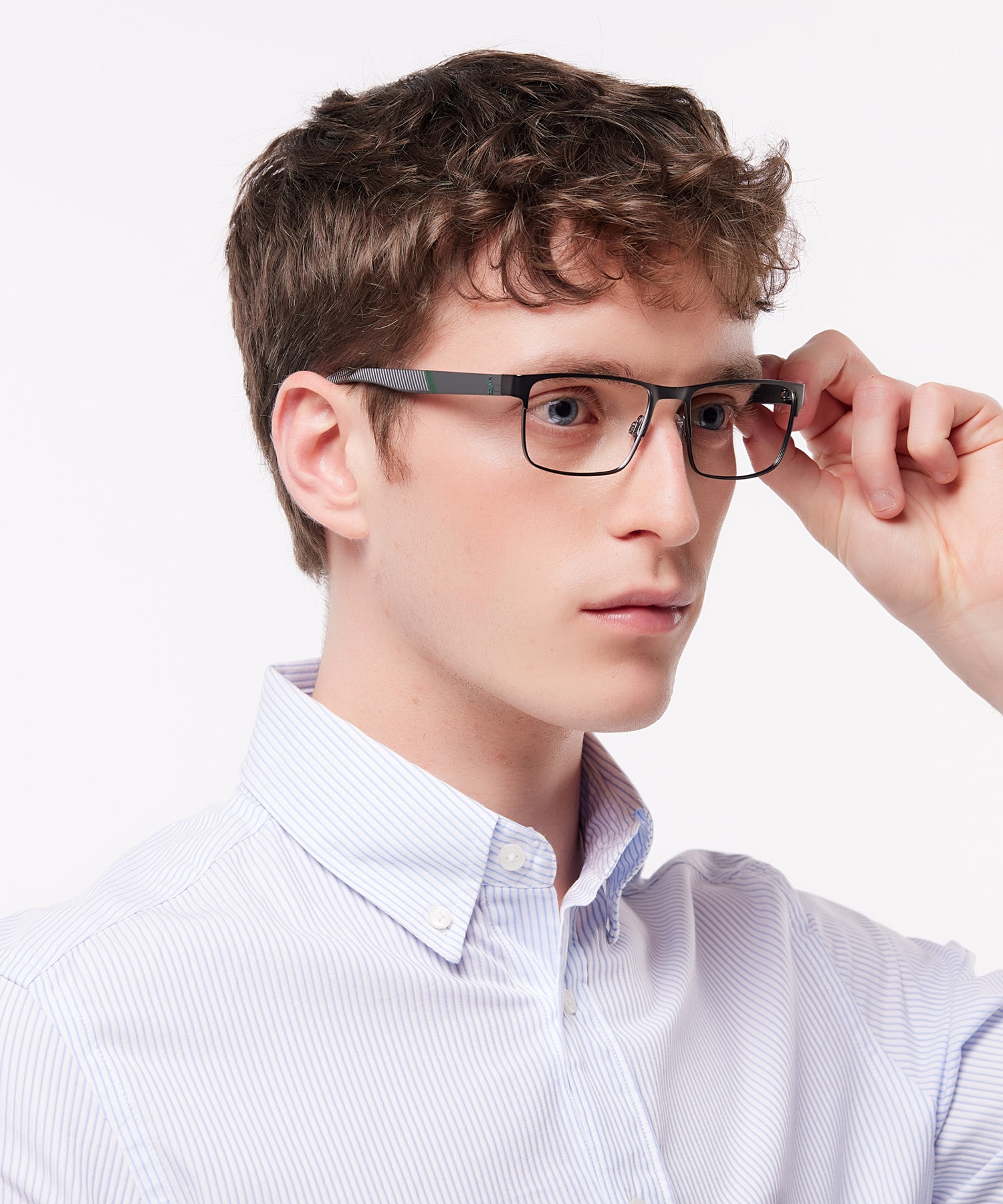 PH1215 Semi Shiny Dark Gunmetal MetalEyeglass Frames for Men for Glasses Direct