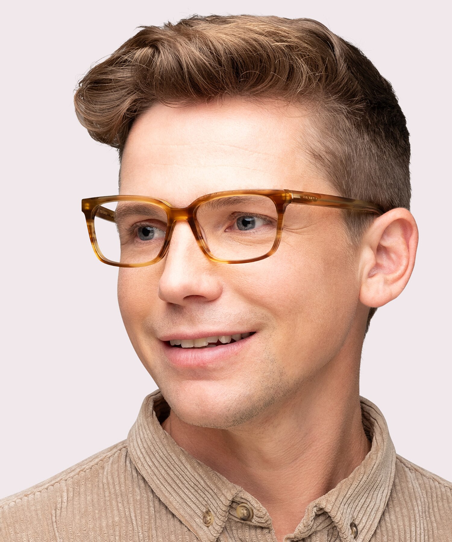 TB8261 Brown Shiny AcetateEyeglass Frames for Men for Glasses Direct