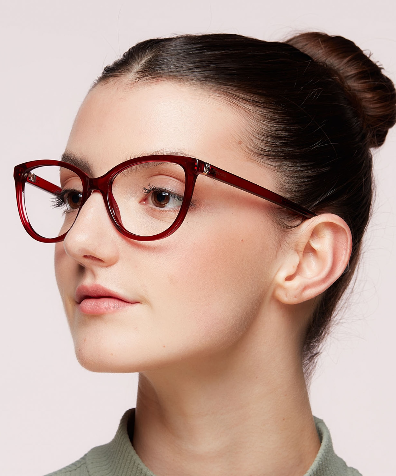 PLD D504 Burgundy PlasticEyeglass Frames for Women for Glasses Direct