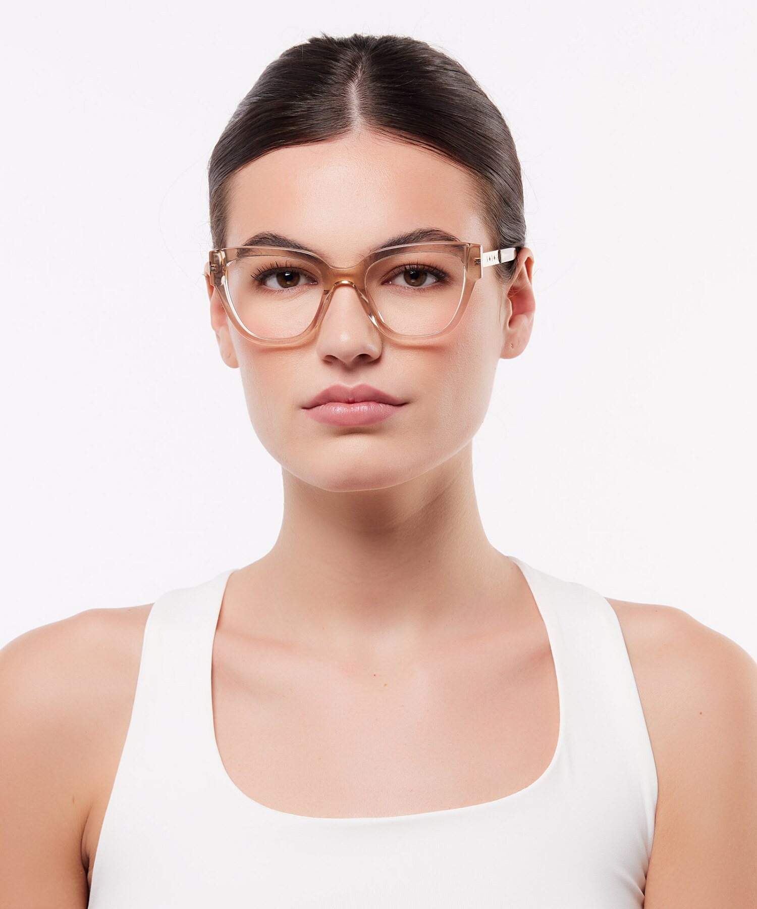 Crystal Beige Glitter Kenzie -  Acetate