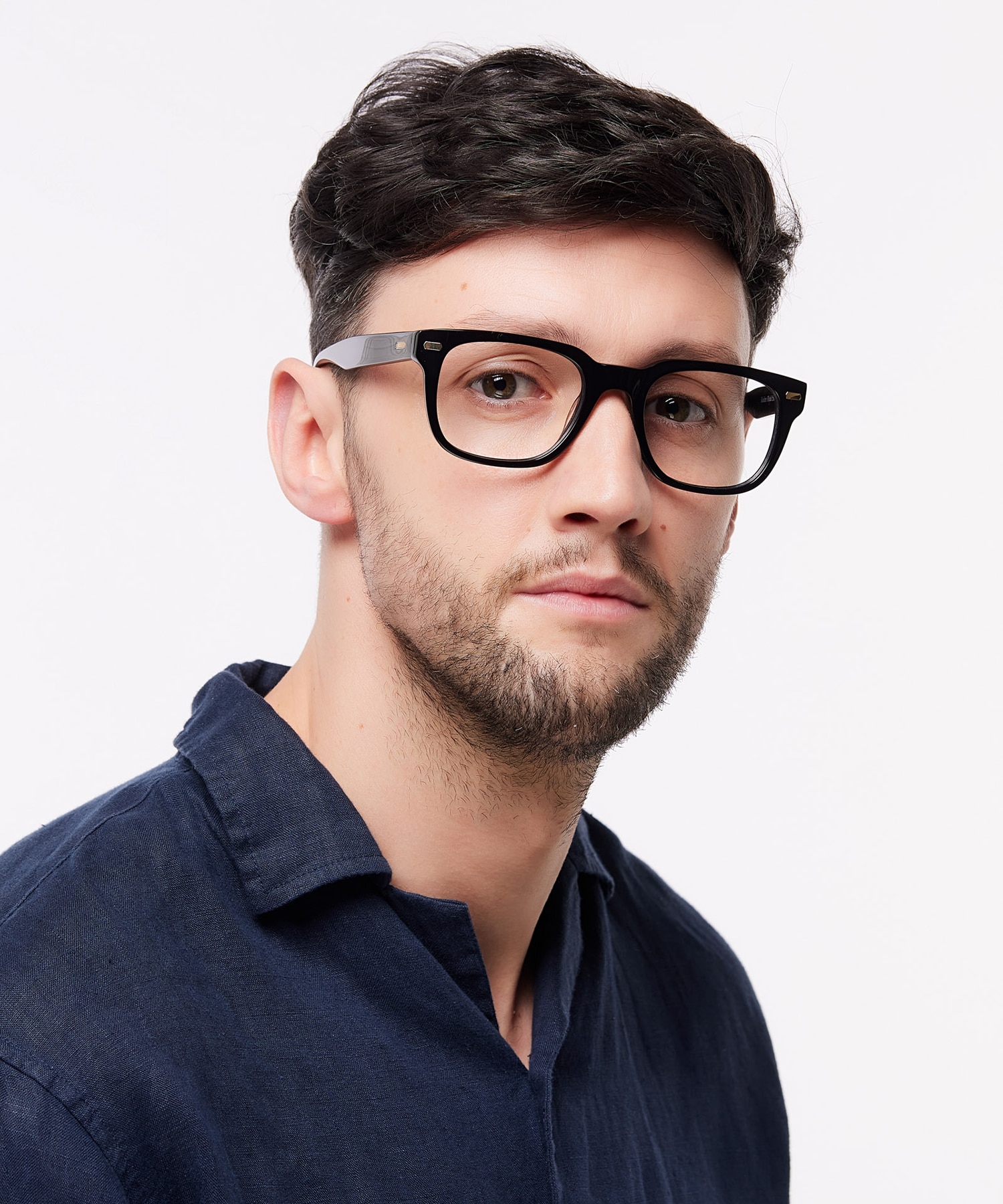 Kaiden Black AcetateEyeglass Frames for Men for Glasses Direct