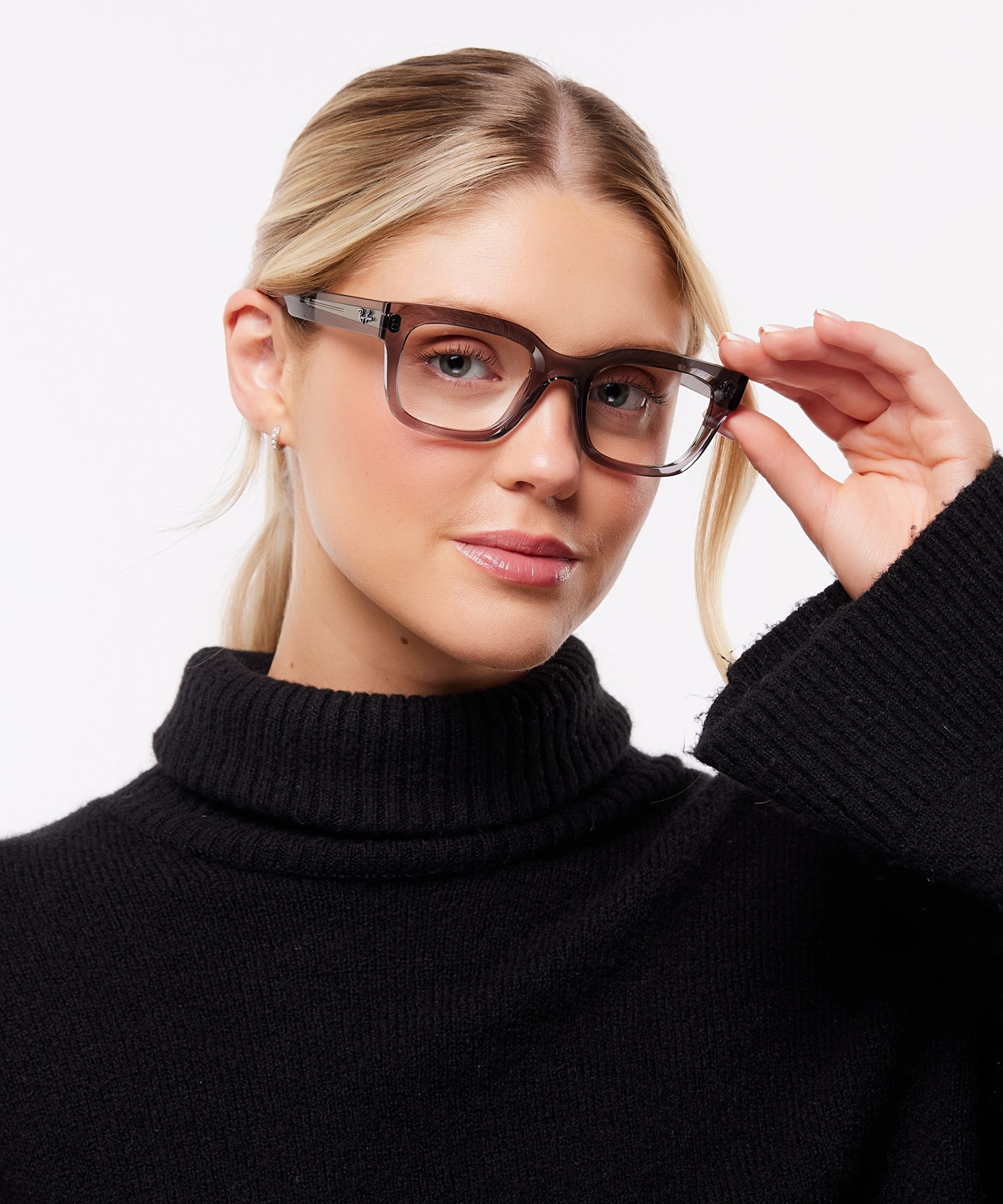 RB7217 Transparent Grey PlasticEyeglass Frames for Women for Glasses Direct