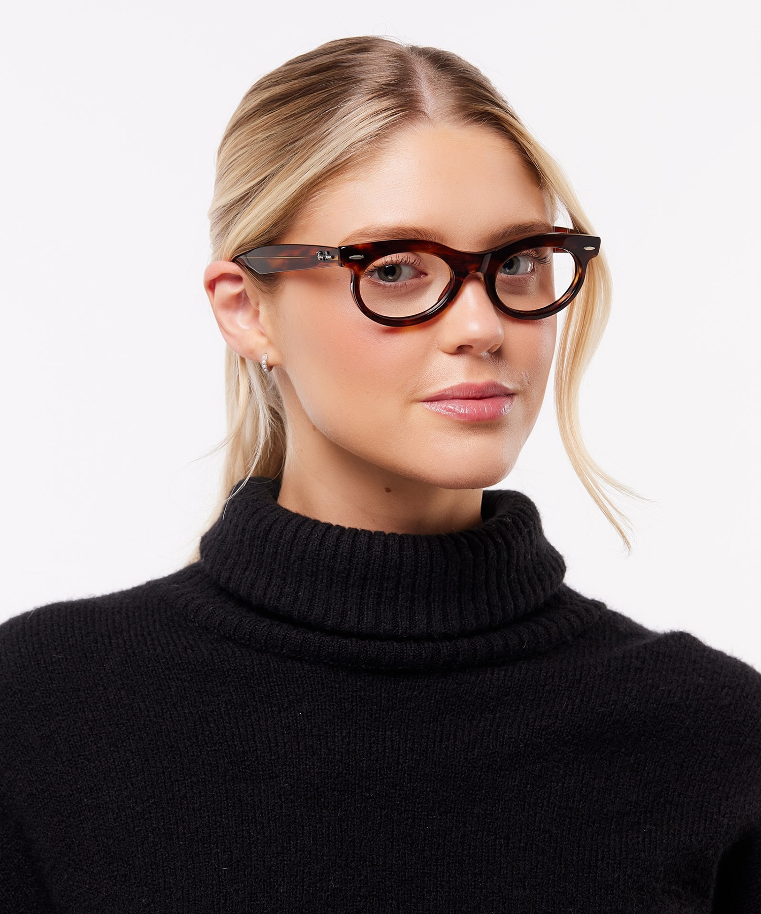 RB2242V Striped Havana PlasticEyeglass Frames for Women for Glasses Direct