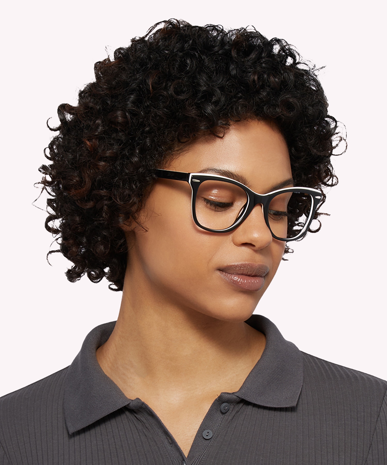Grazia Black & White & Black AcetateEyeglass Frames for Women for Glasses Direct