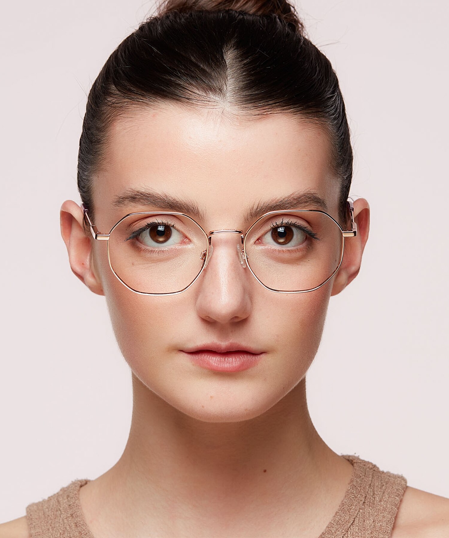 TJ 0096 Gold MetalEyeglass Frames for Women for Glasses Direct