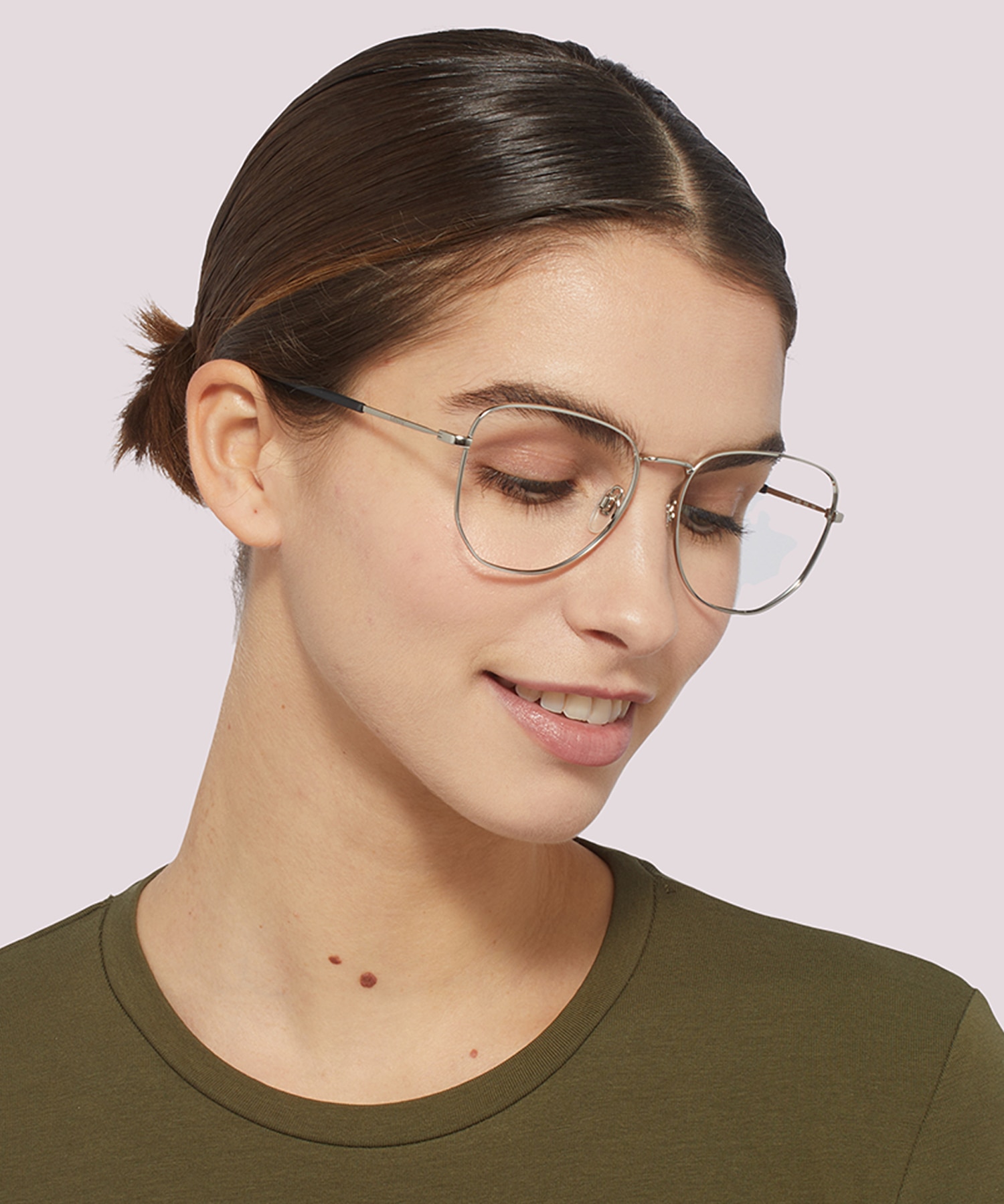 LV 1043 Silver MetalEyeglass Frames for Women for Glasses Direct