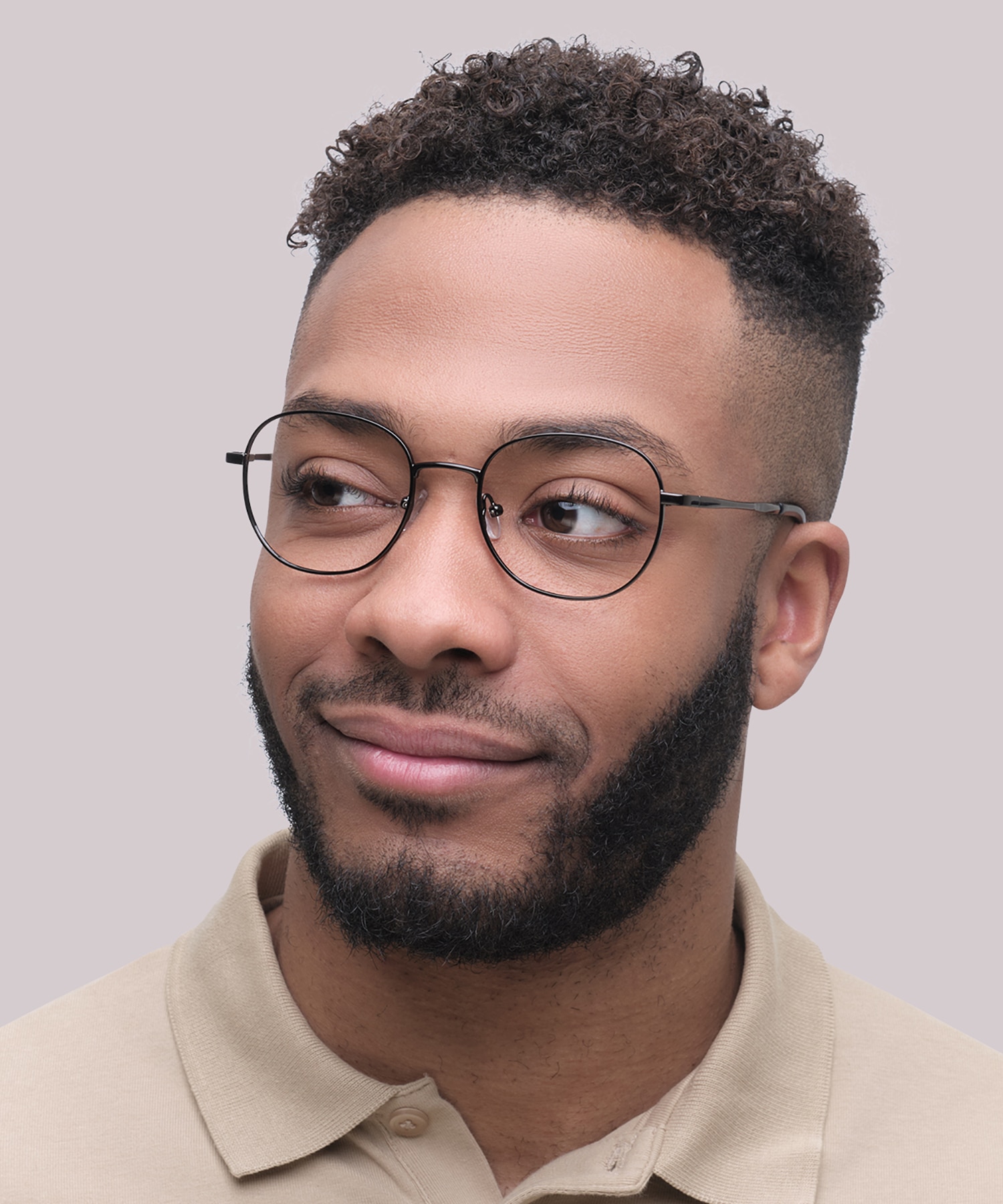 Harlan Shiny Black MetalEyeglass Frames for Men for Glasses Direct