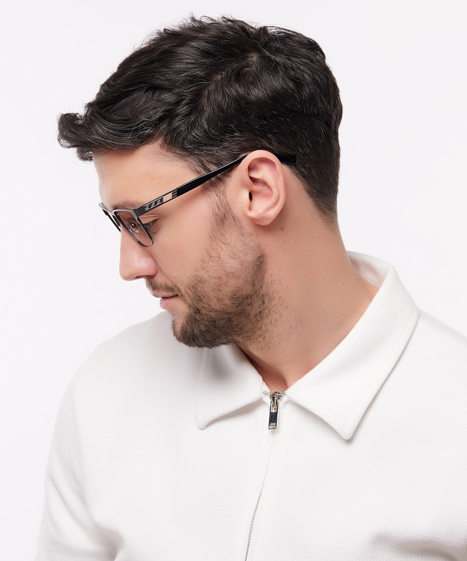 Ken Matte Grey MetalEyeglass Frames for Men for Glasses Direct