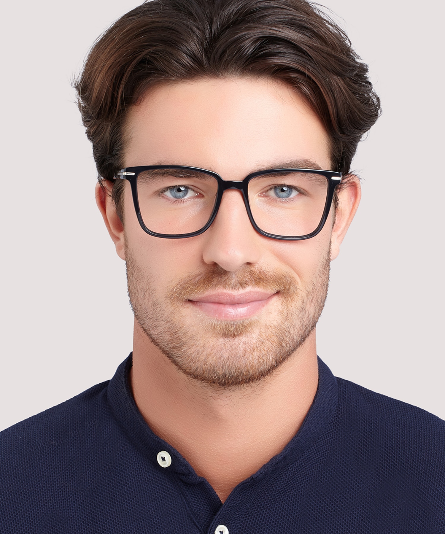 Balham Shiny Black  &  Gold AcetateEyeglass Frames for Men for Glasses Direct