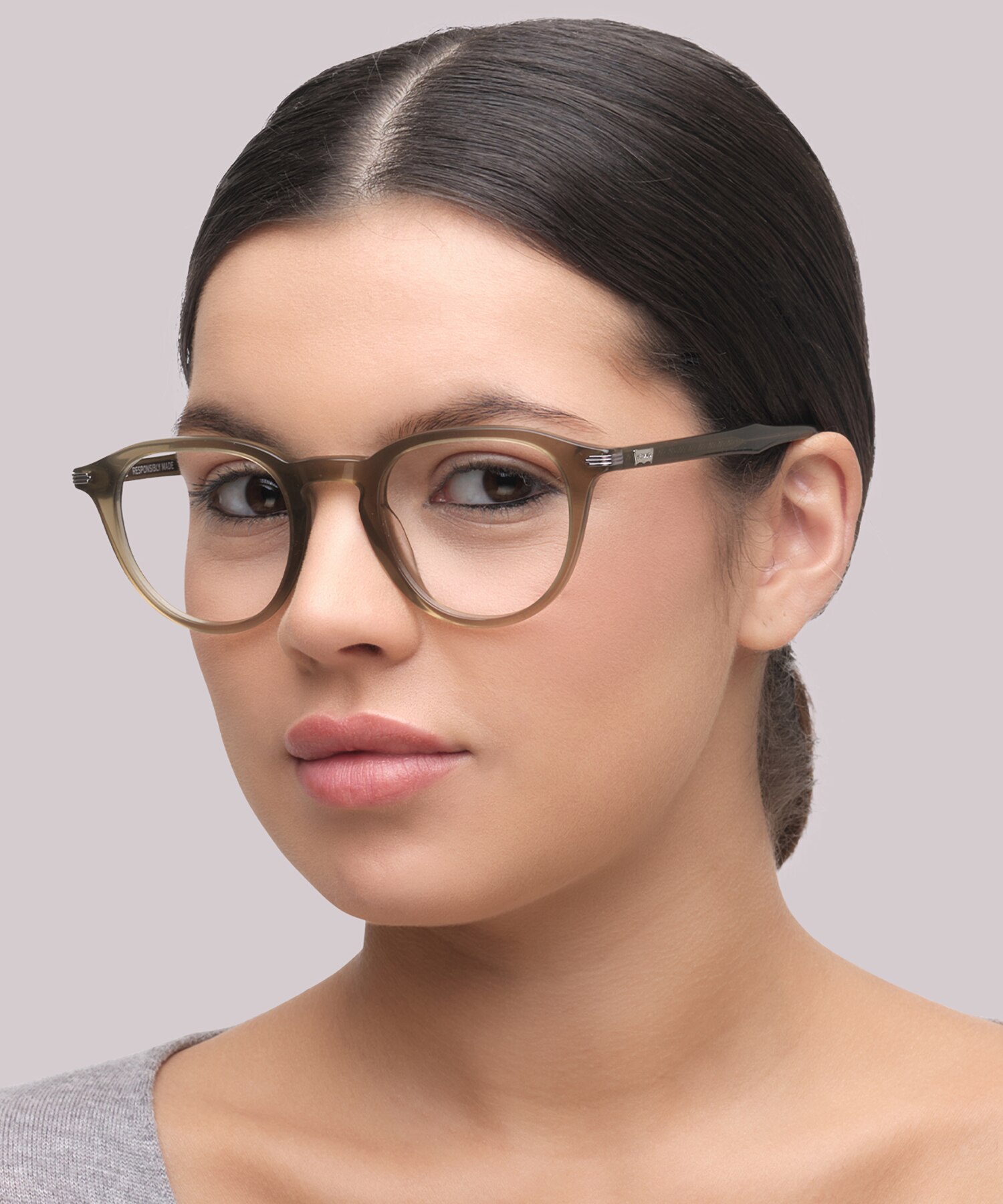 LV 5040 Brown PlasticEyeglass Frames for Women for Glasses Direct