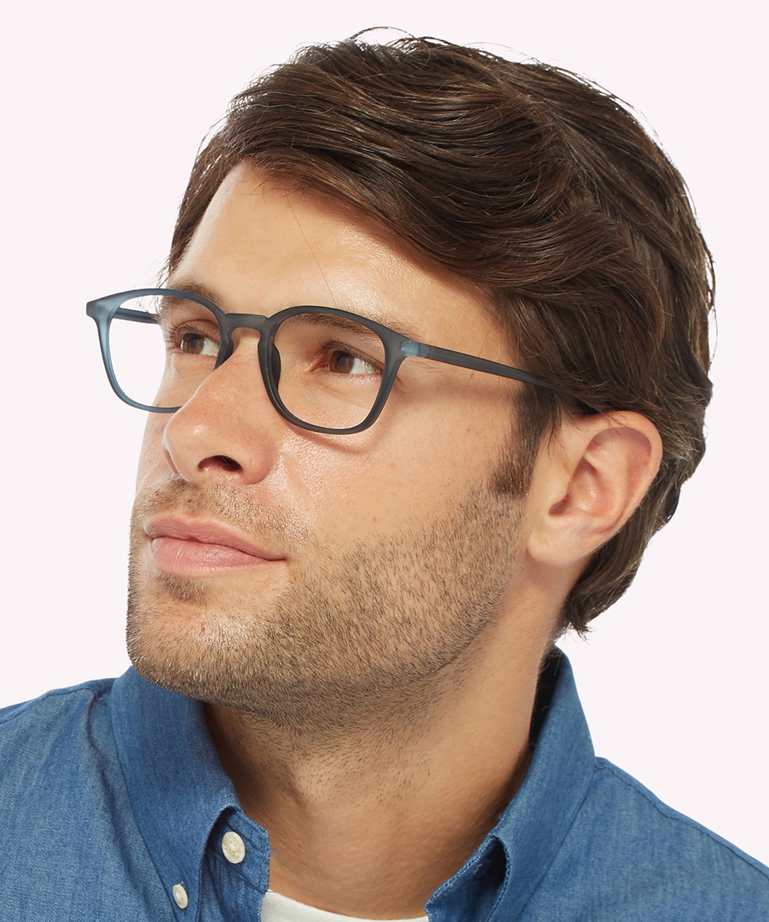 Dax Matte Dark Blue PlasticSunglass Frames for Men for Glasses Direct