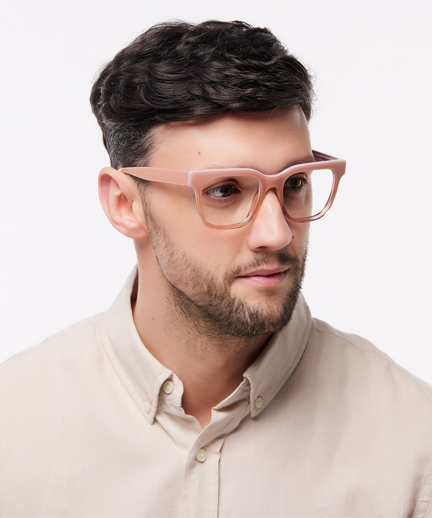 Kami Gradient Pink AcetateEyeglass Frames for Men for Glasses Direct