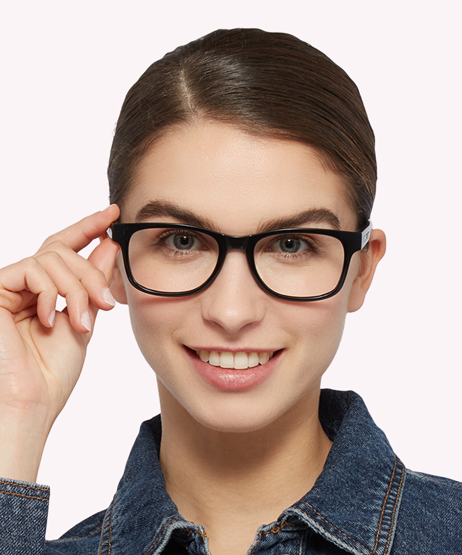 TJ 0079 Black PlasticEyeglass Frames for Women for Glasses Direct