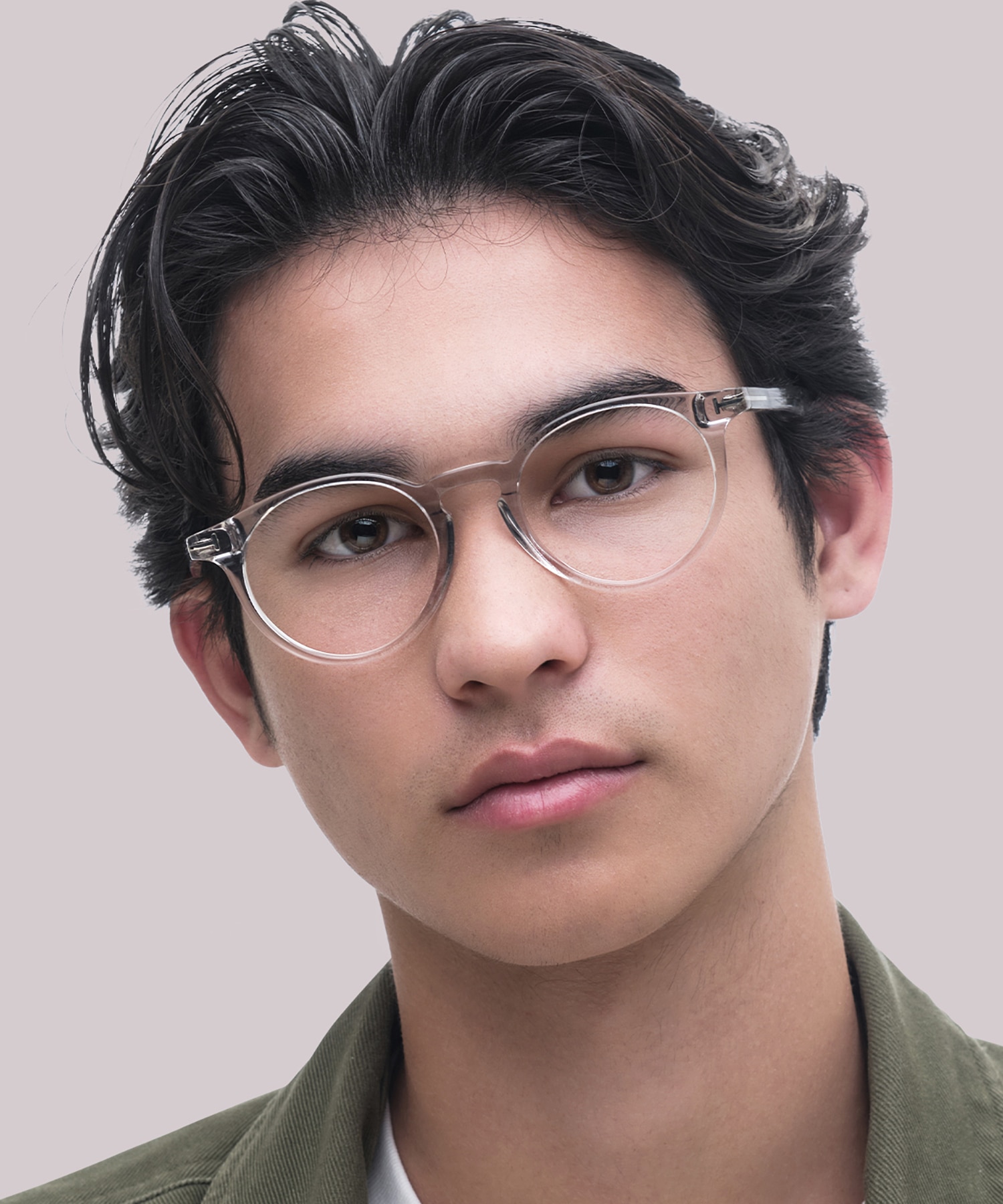 FT5557-B Grey AcetateEyeglass Frames for Men for Glasses Direct