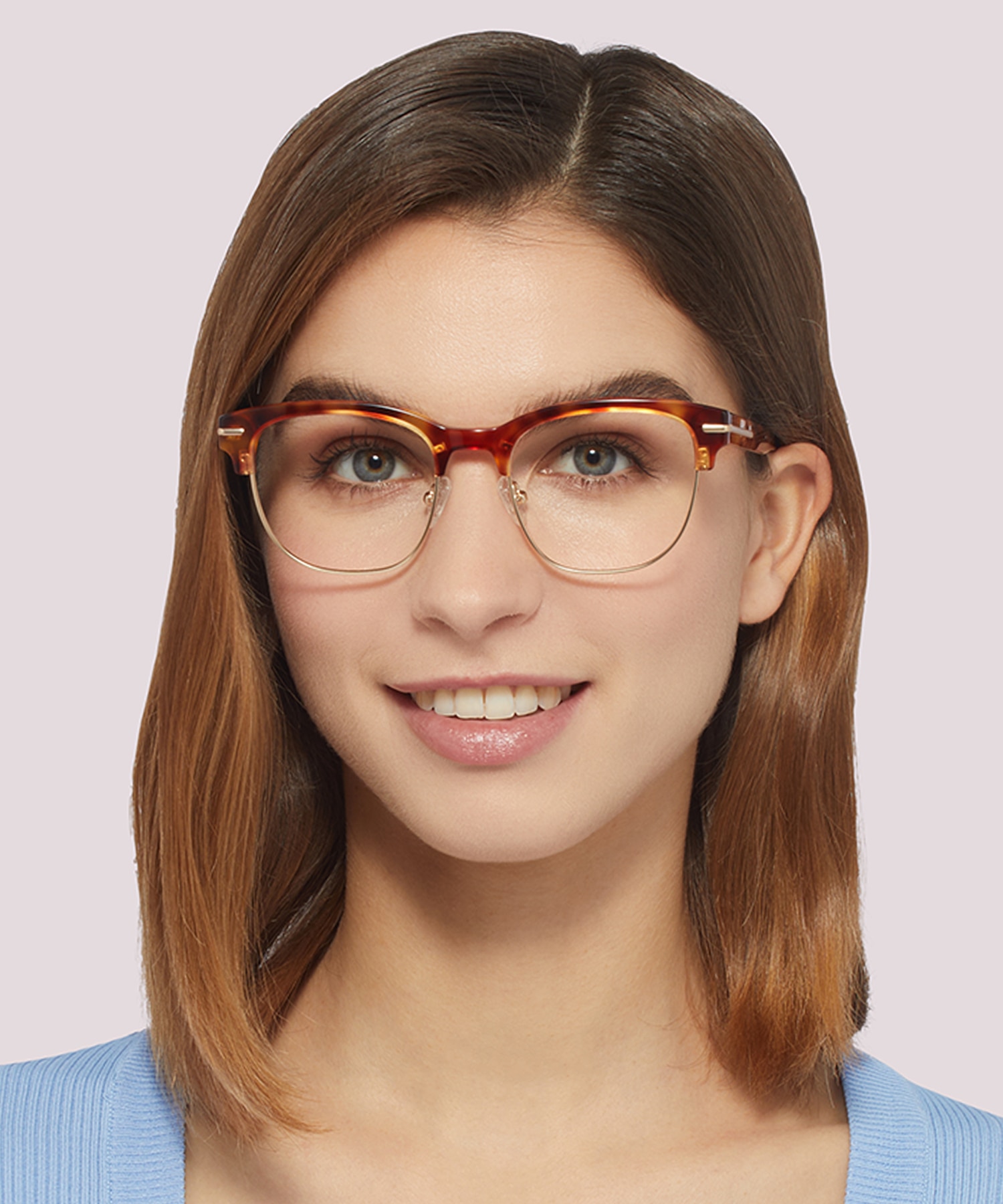 Greenford Honey Havana MetalEyeglass Frames for Women for Glasses Direct
