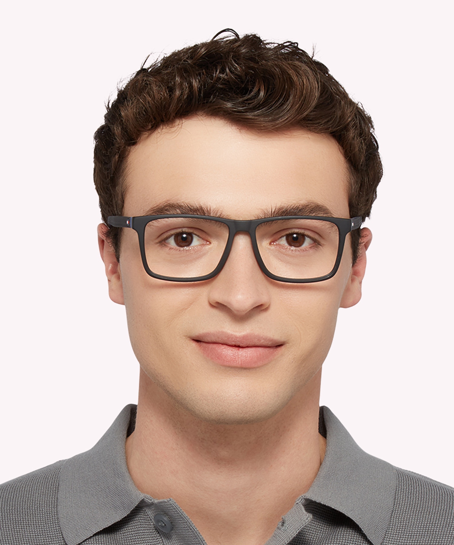 TH 1948 Black PlasticEyeglass Frames for Men for Glasses Direct